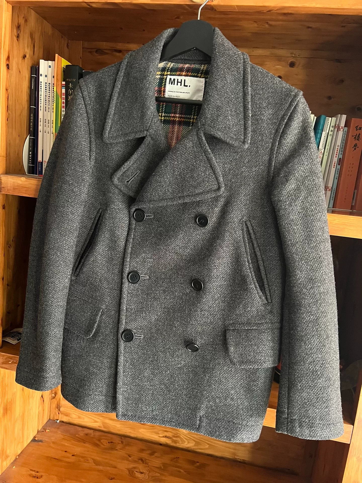 Margaret Howell MHL Gray Wool Coat — detail