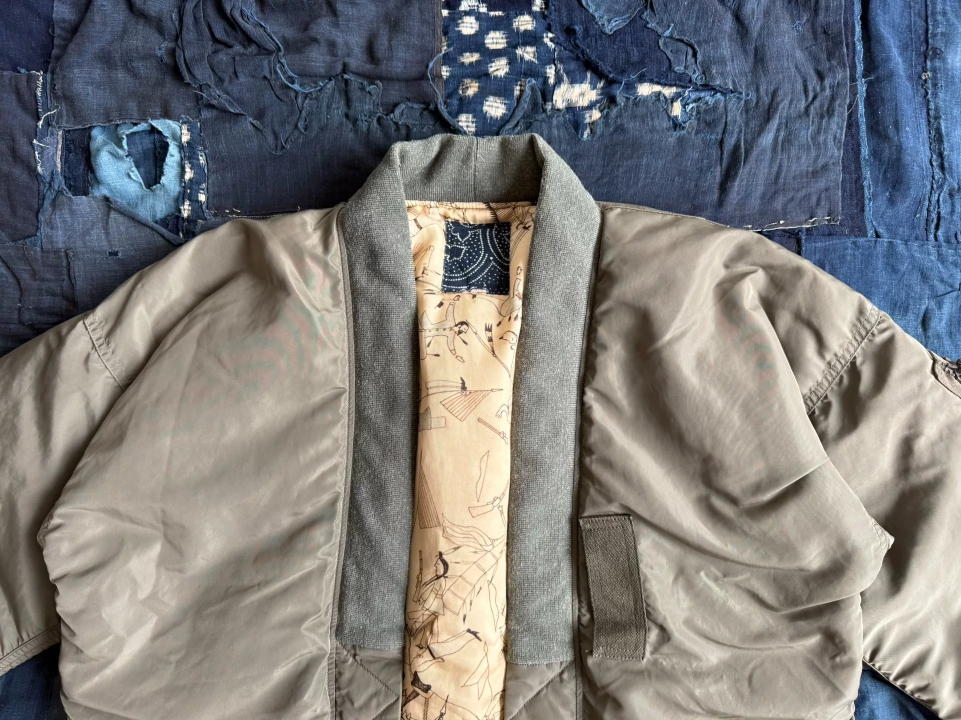 VISVIM SANJURO Kimono Down Jacket — back