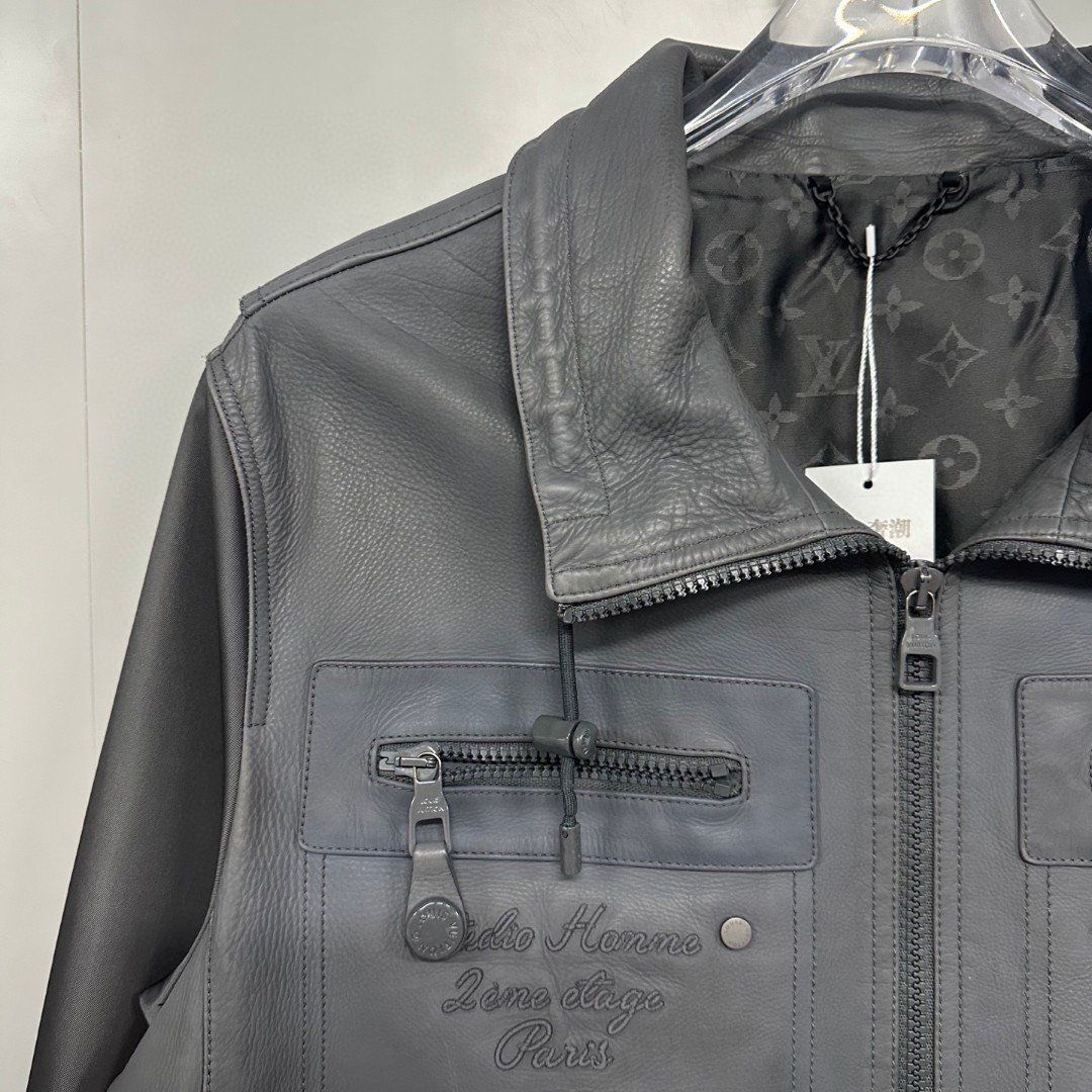 Louis Vuitton Full Monogram Leather Jacket — detail