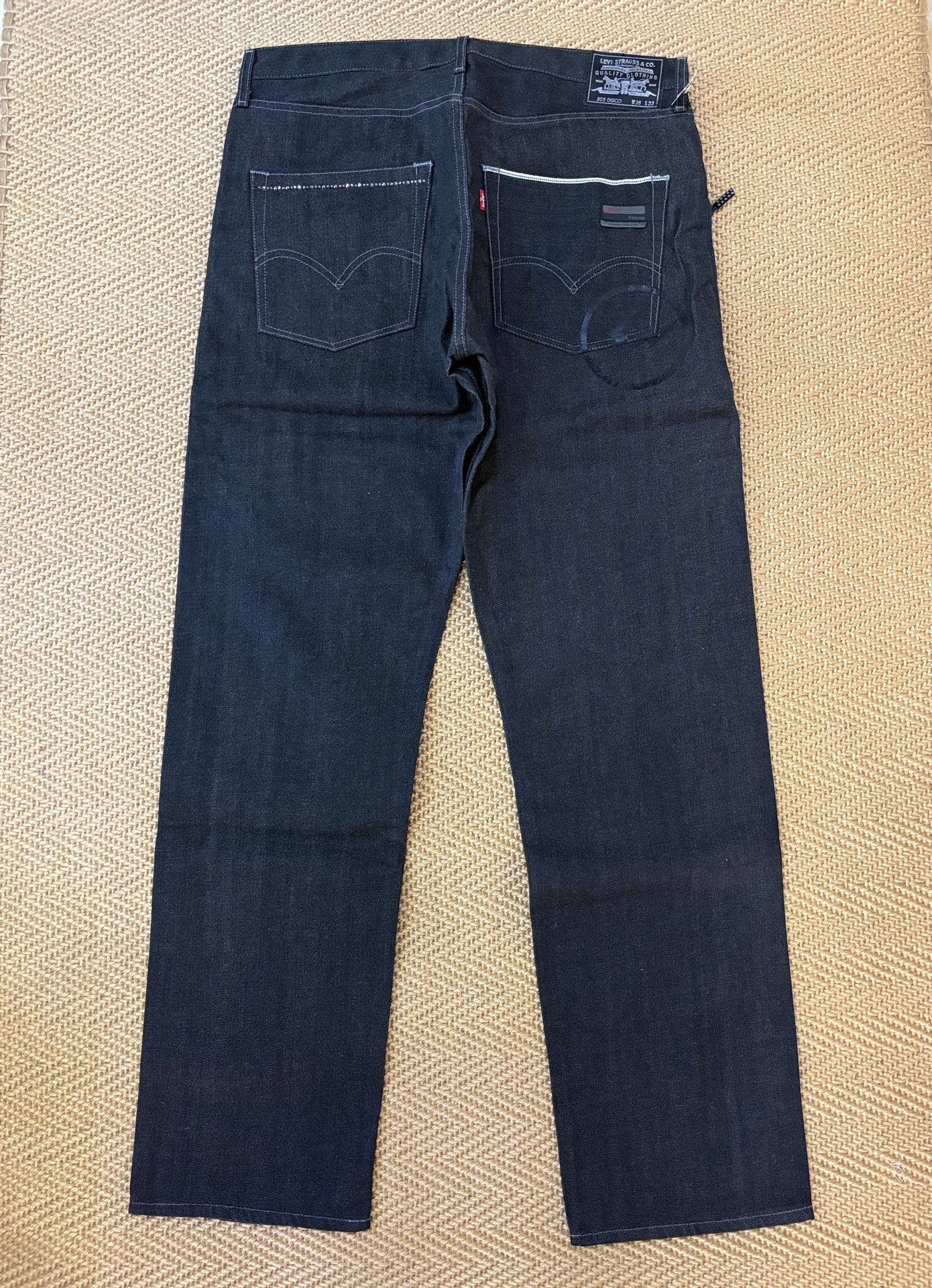 Levi's Fenom DISCO White Diamond Black Jeans — front
