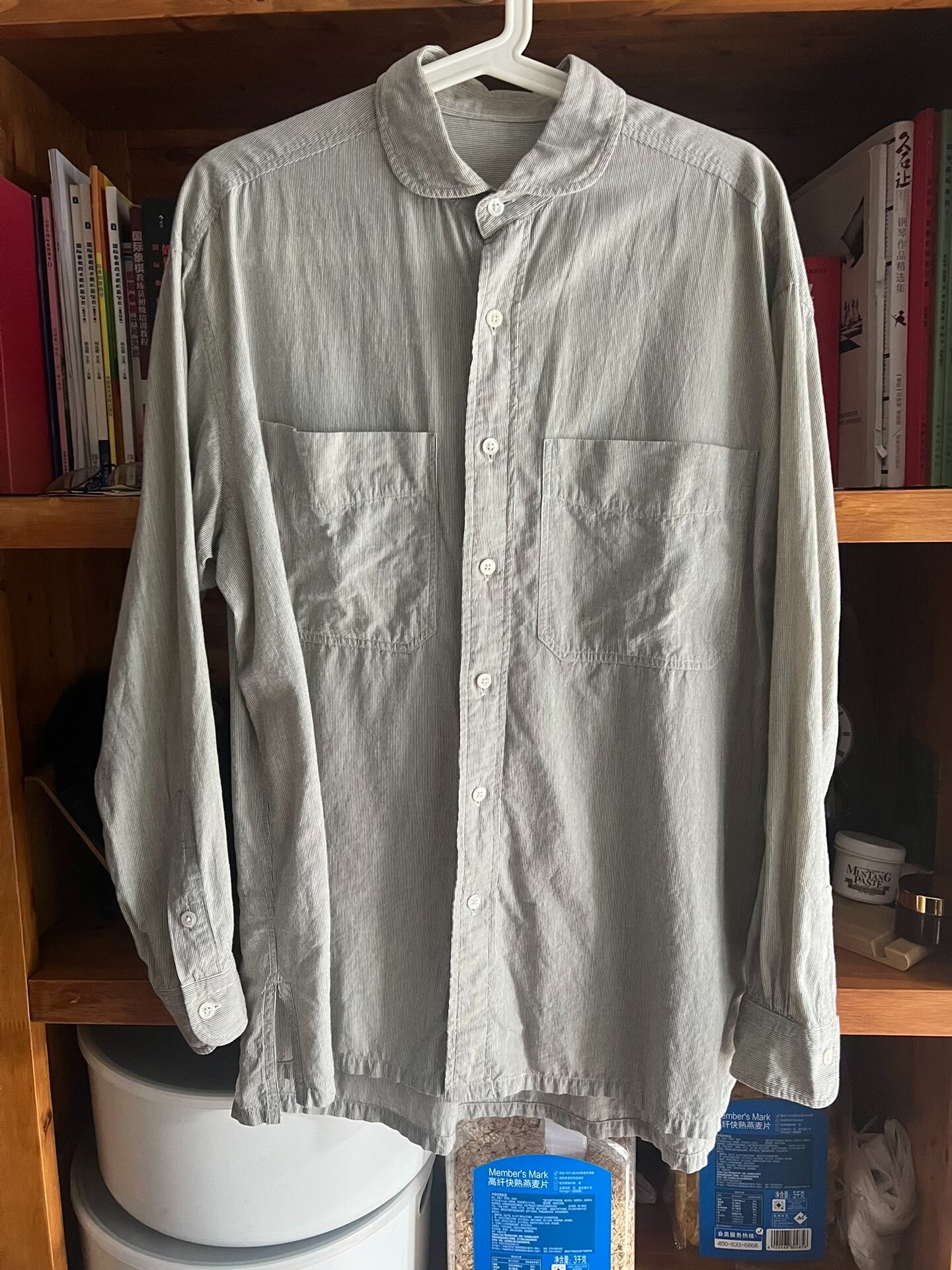 Porter Classic Wide Pocket Stripe Shirt