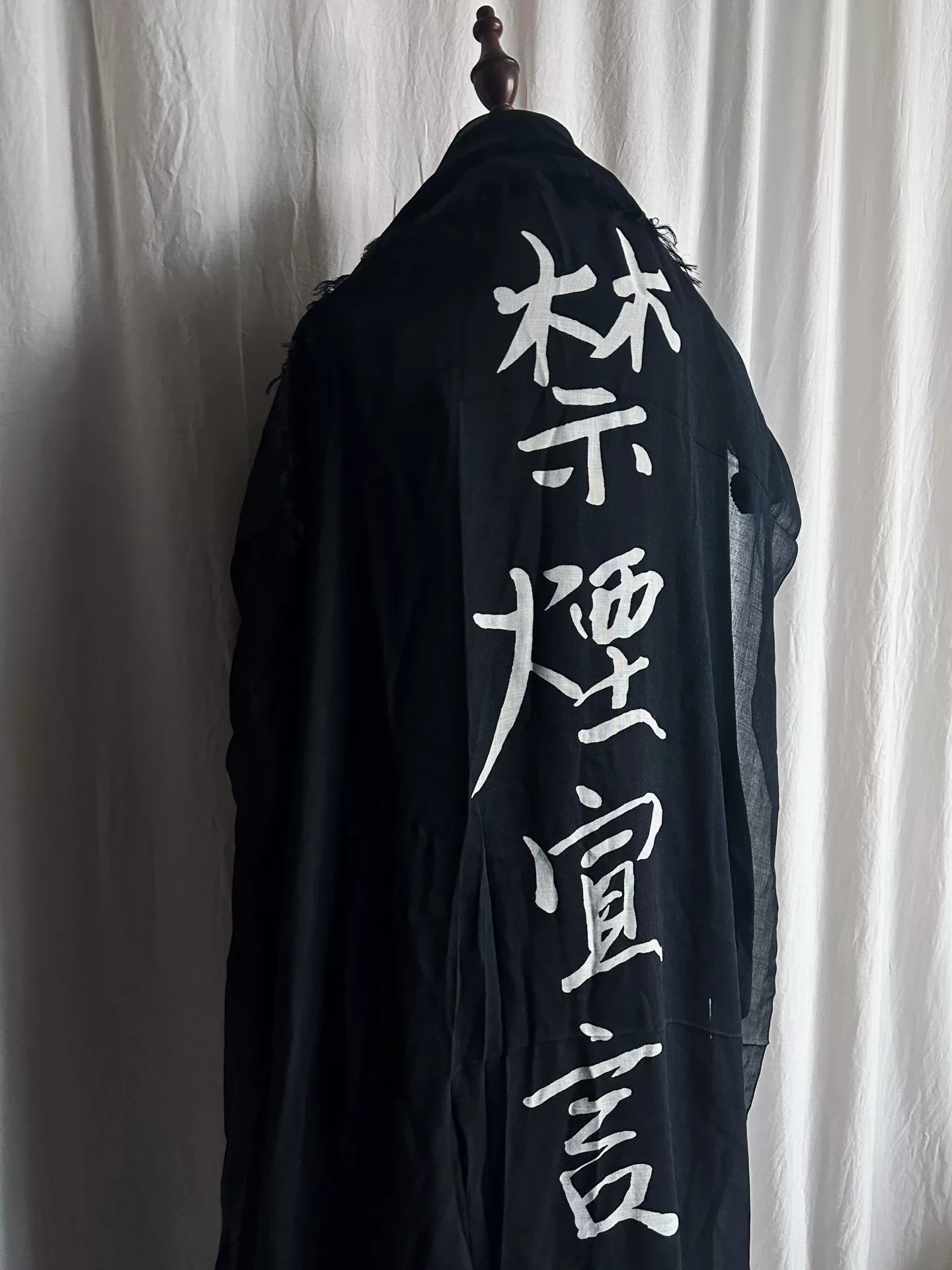 Yohji Yamamoto No Smoking Silk Scarf — detail