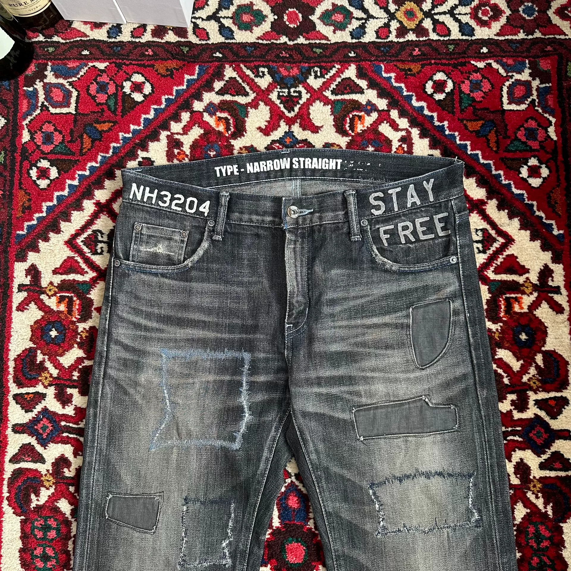 NBHD 10EX Narrow Knife-Cut Jeans — label