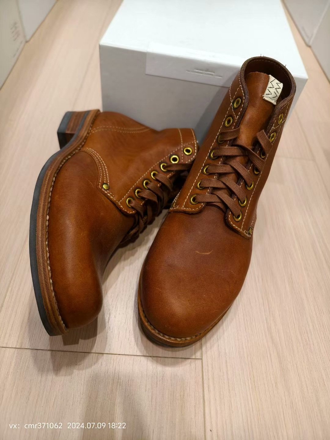 visvim 18AW Spot Brigadier Boots Folk — front