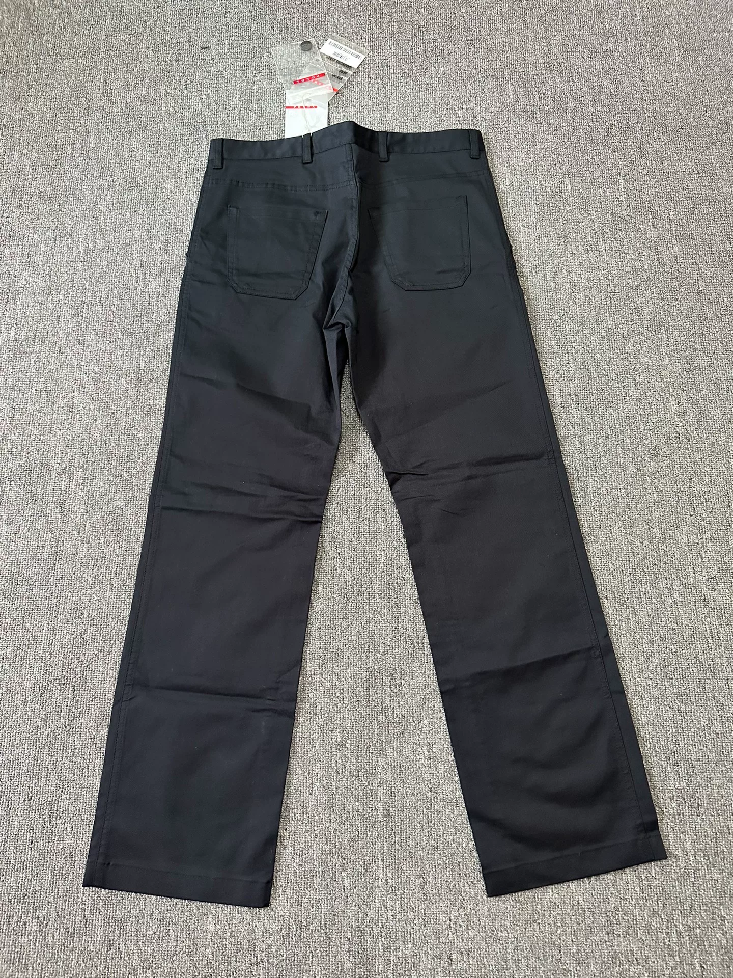 Prada Red Label Black Straight-Leg Jeans — back
