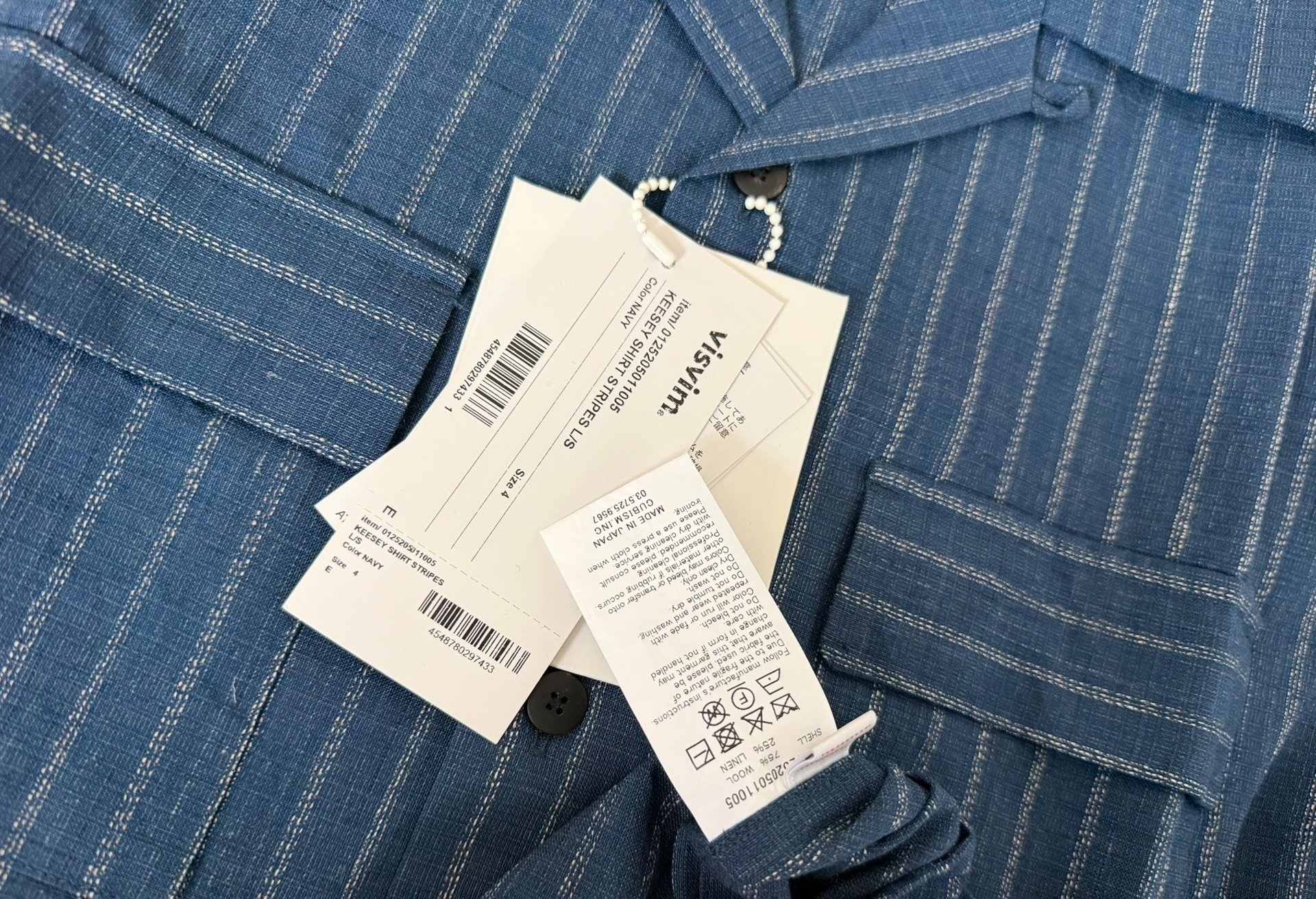 VISVIM 25AW KEESEY STRIPES L/S SHIRT — detail