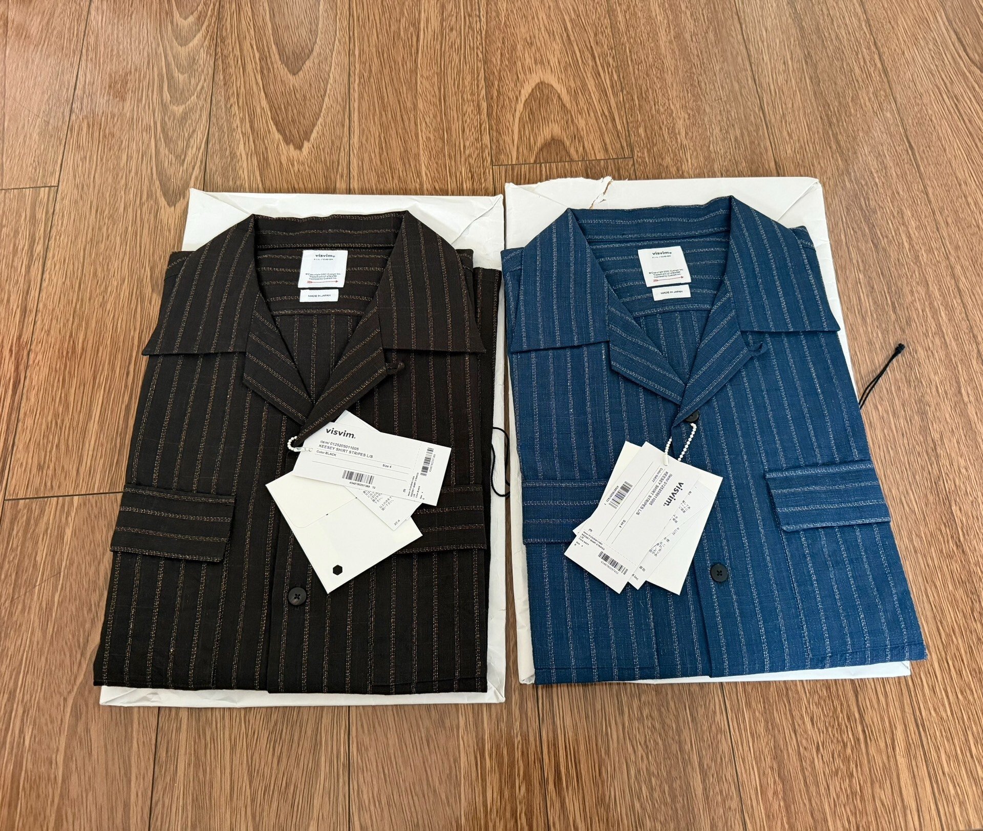 VISVIM 25AW KEESEY STRIPES L/S SHIRT — label