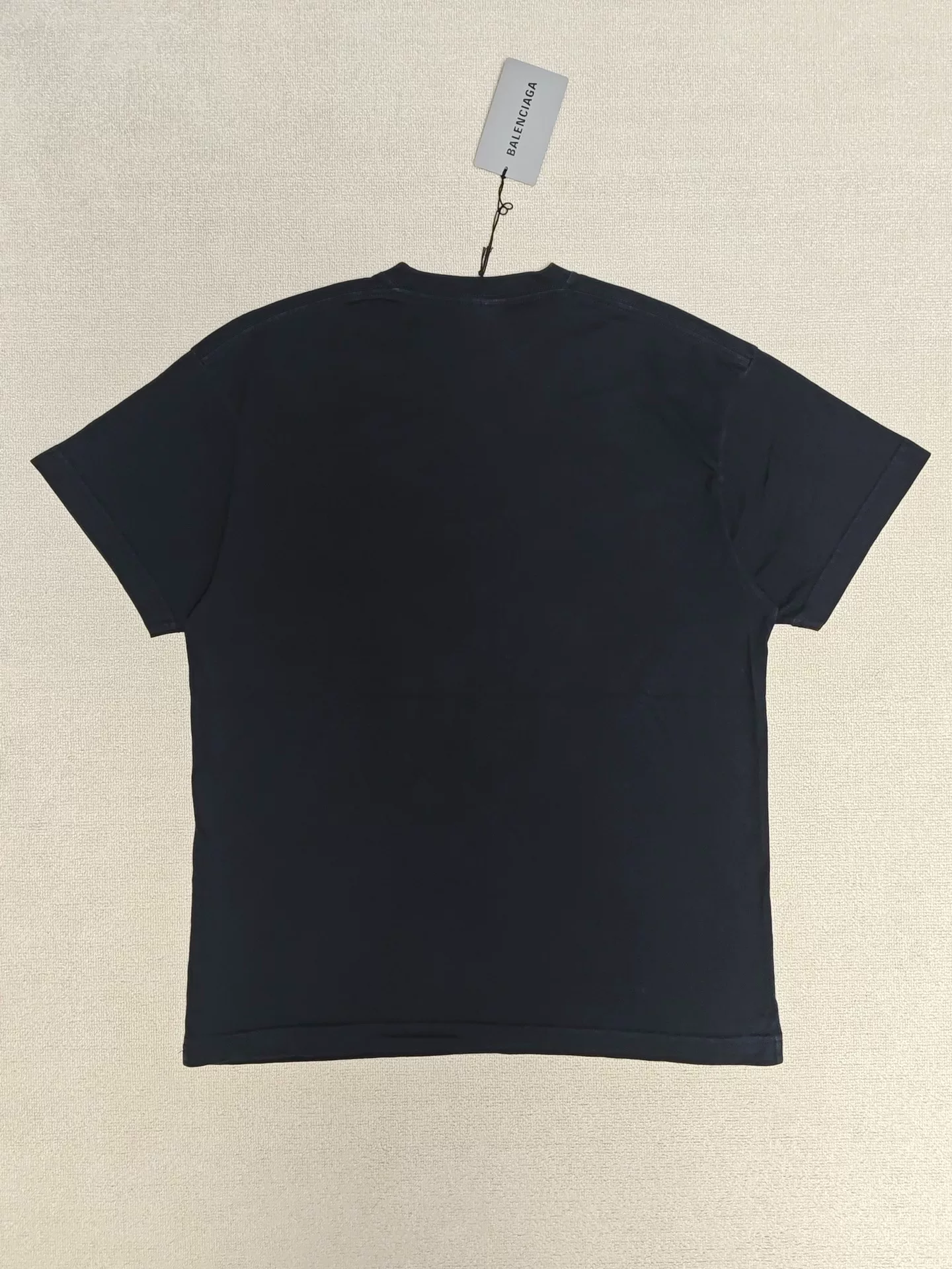 Balenciaga 23SS Small Logo Black T-Shirt — front