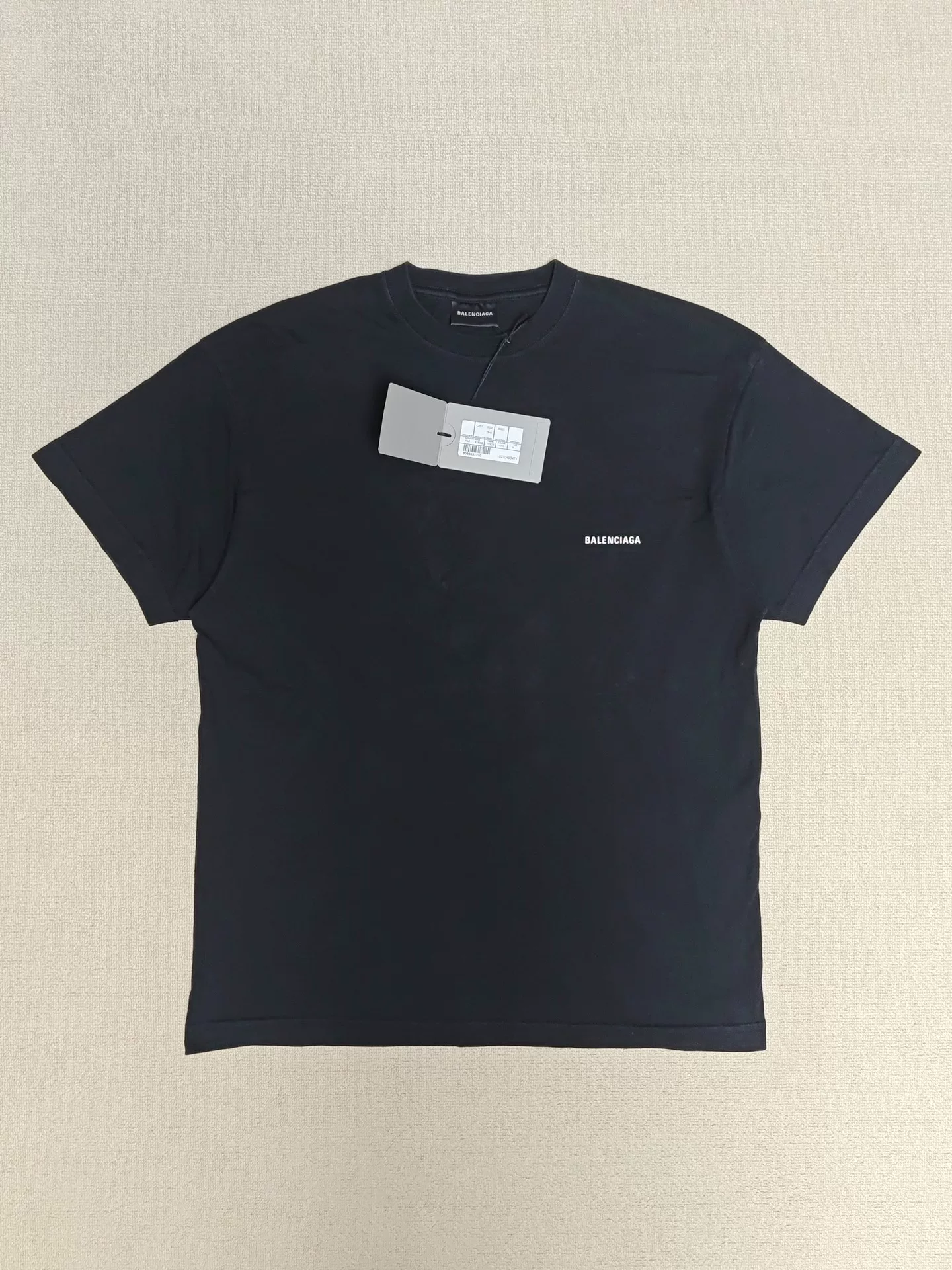 Balenciaga 23SS Small Logo Black T-Shirt