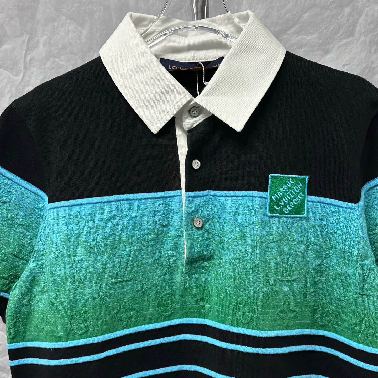 Louis Vuitton FW25 Embossed Monogram Polo — front
