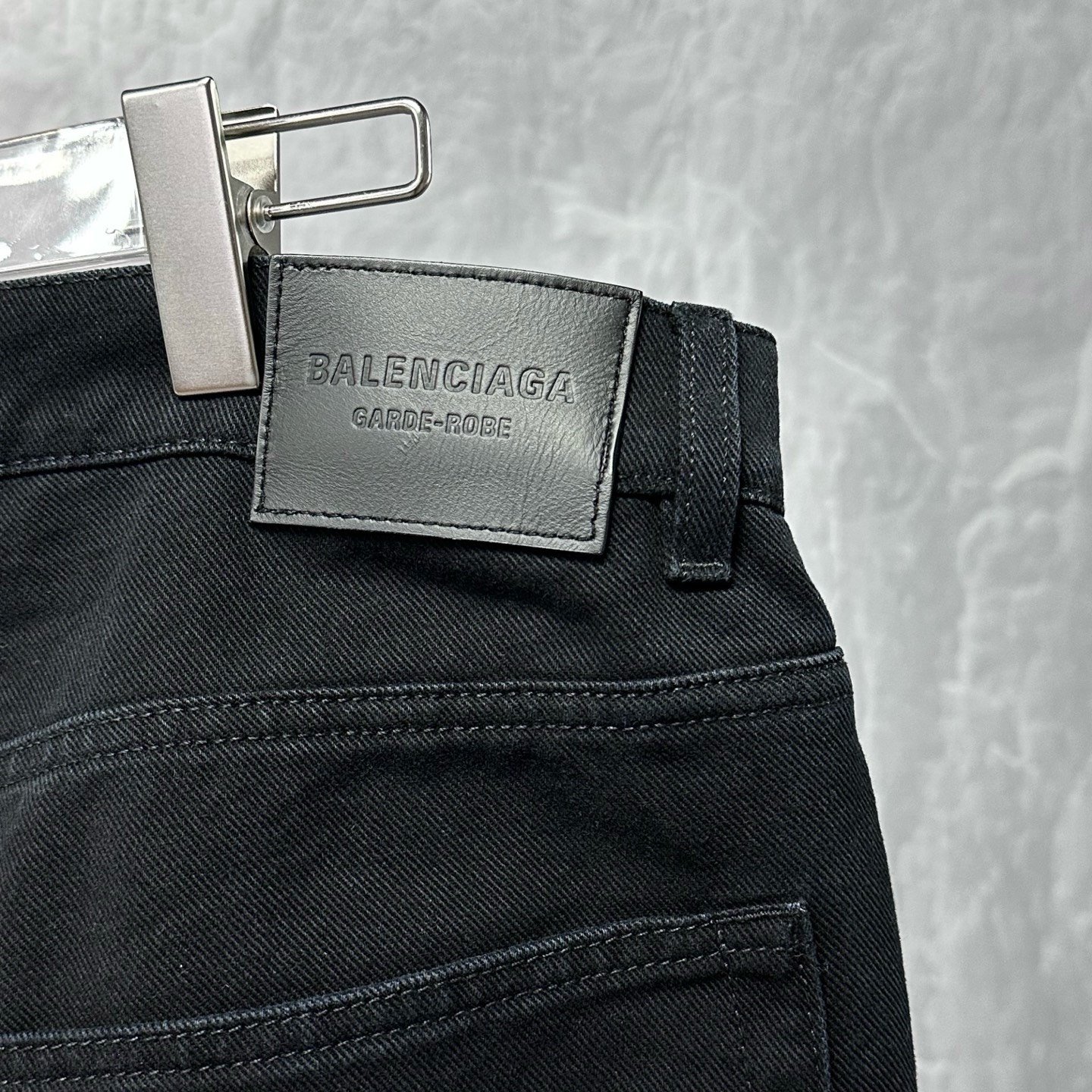 Balenciaga Leather Patch Denim Pants 30 — detail