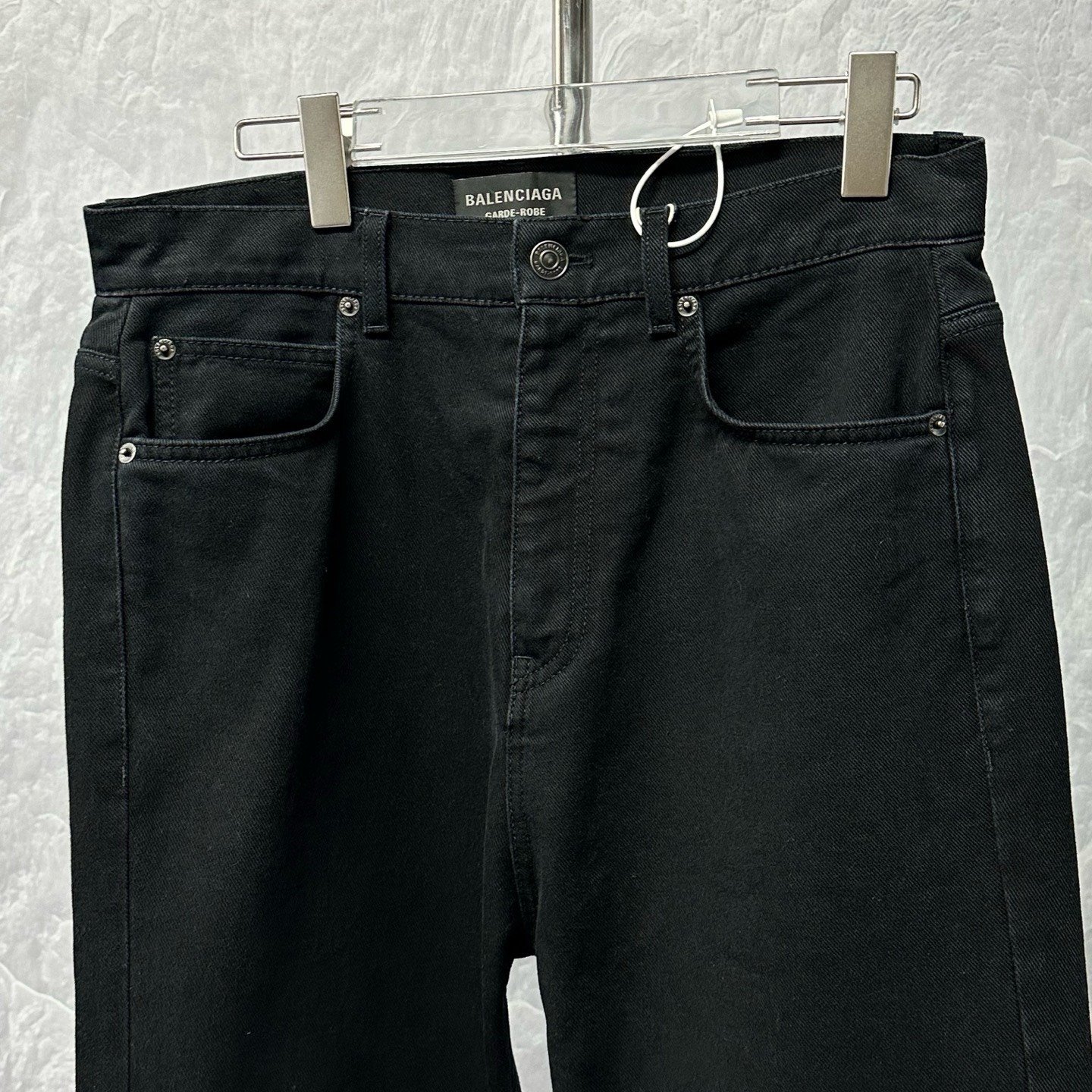 Balenciaga Leather Patch Denim Pants 30 — front