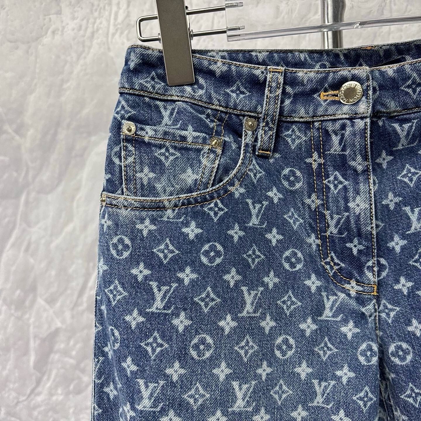 Louis Vuitton FW25 Monogram Denim Pants — back