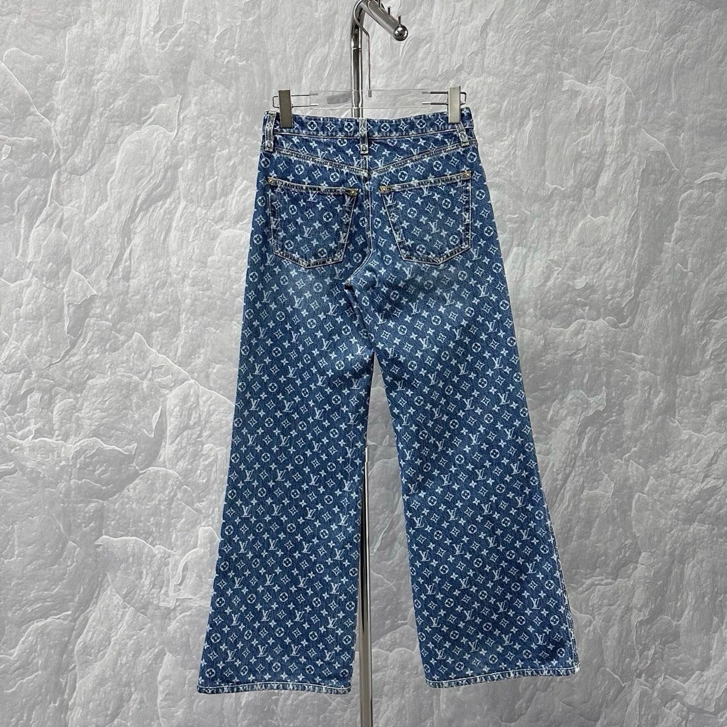Louis Vuitton FW25 Monogram Denim Pants — label