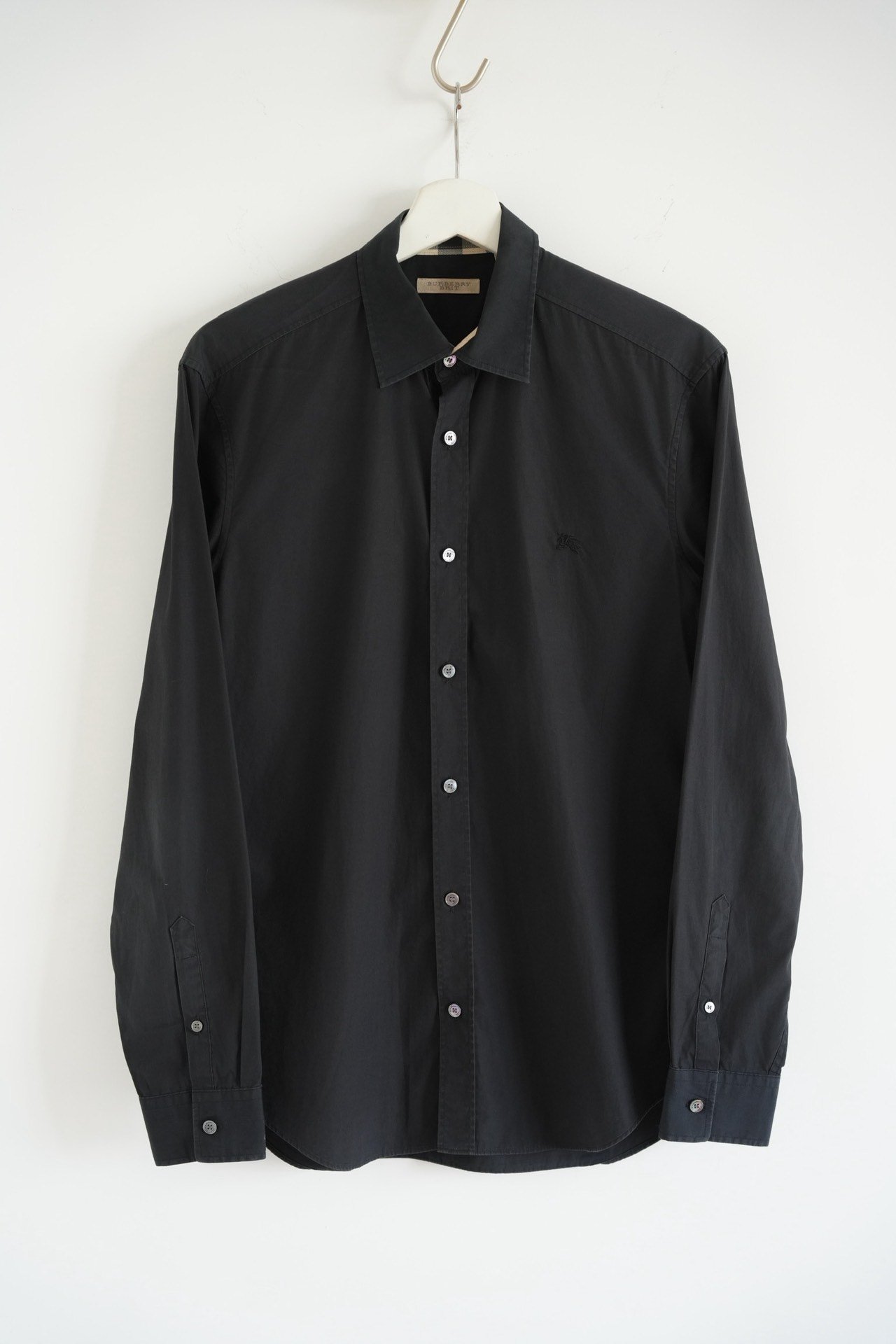 Burberry Check Panel Black Shirt