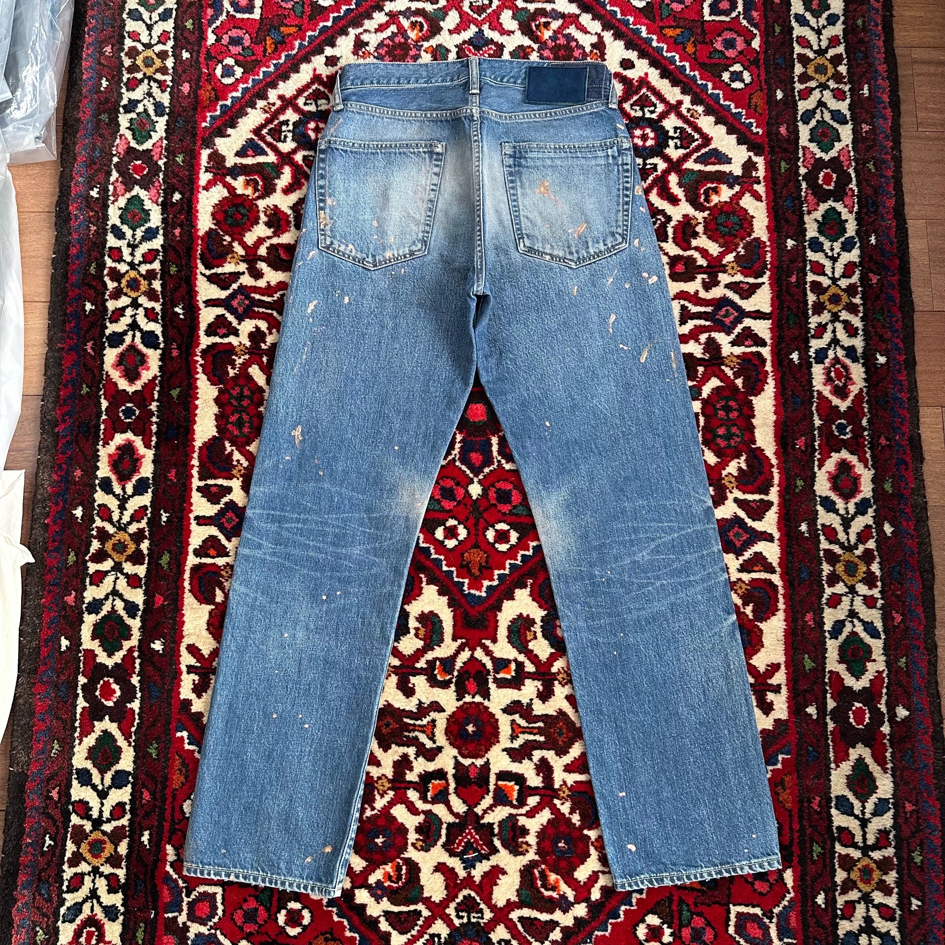 visvim DAMAGED-41 Blue Denim Jeans w30l30 — front