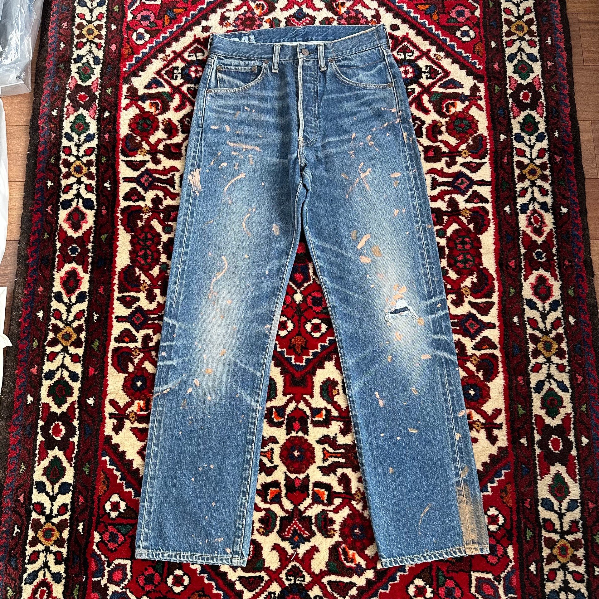visvim DAMAGED-41 Blue Denim Jeans w30l30