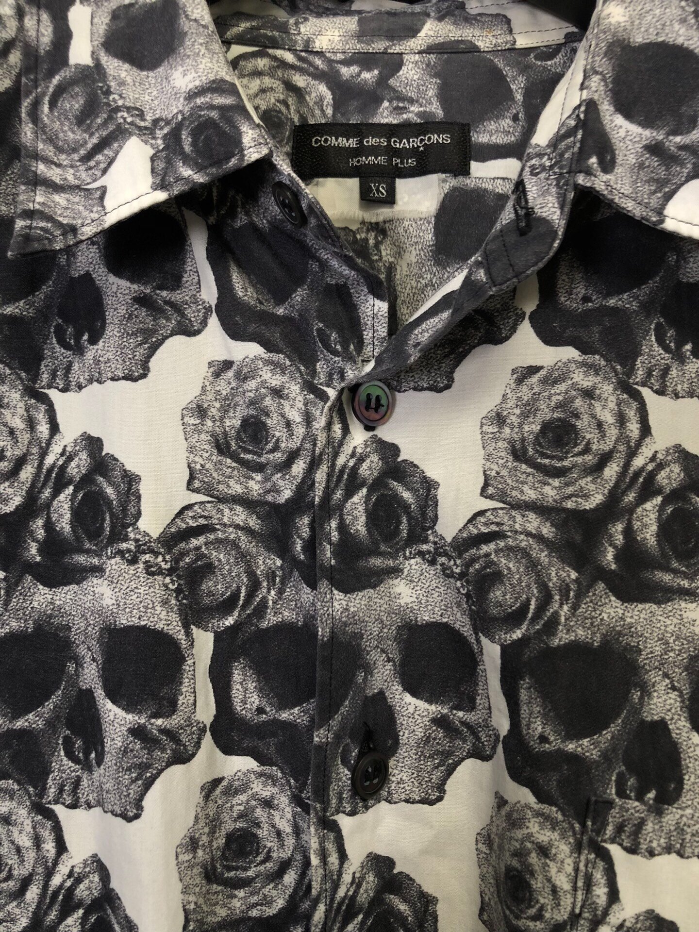 Comme des Garçons 2011SS Skull Rose Shirt — detail