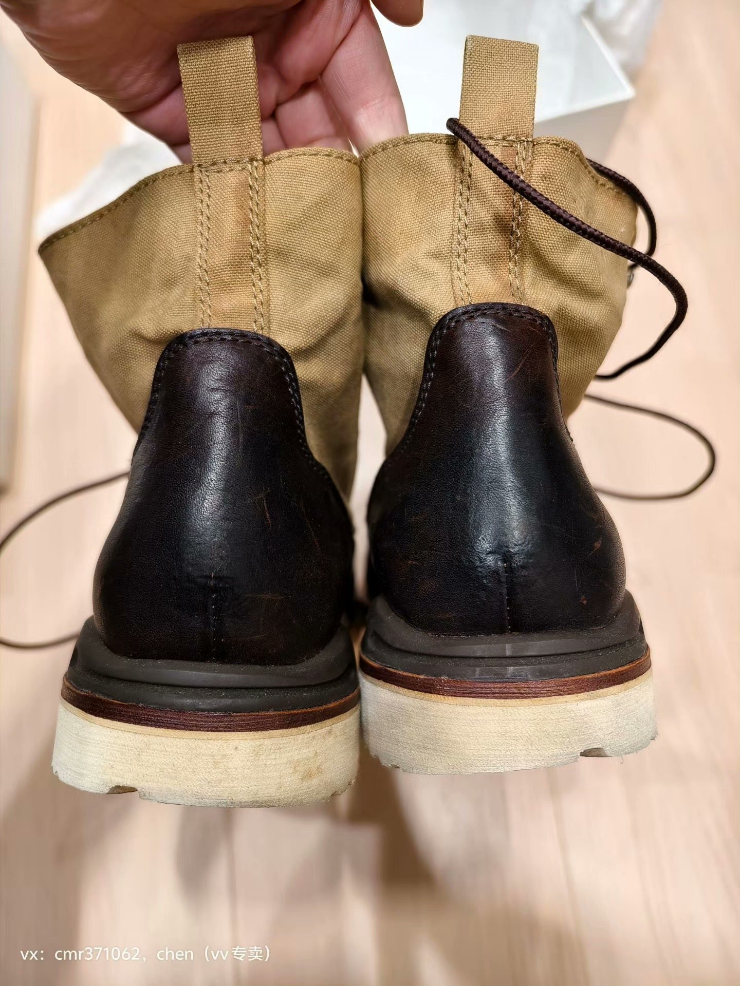 visvim veritus folk boots — label