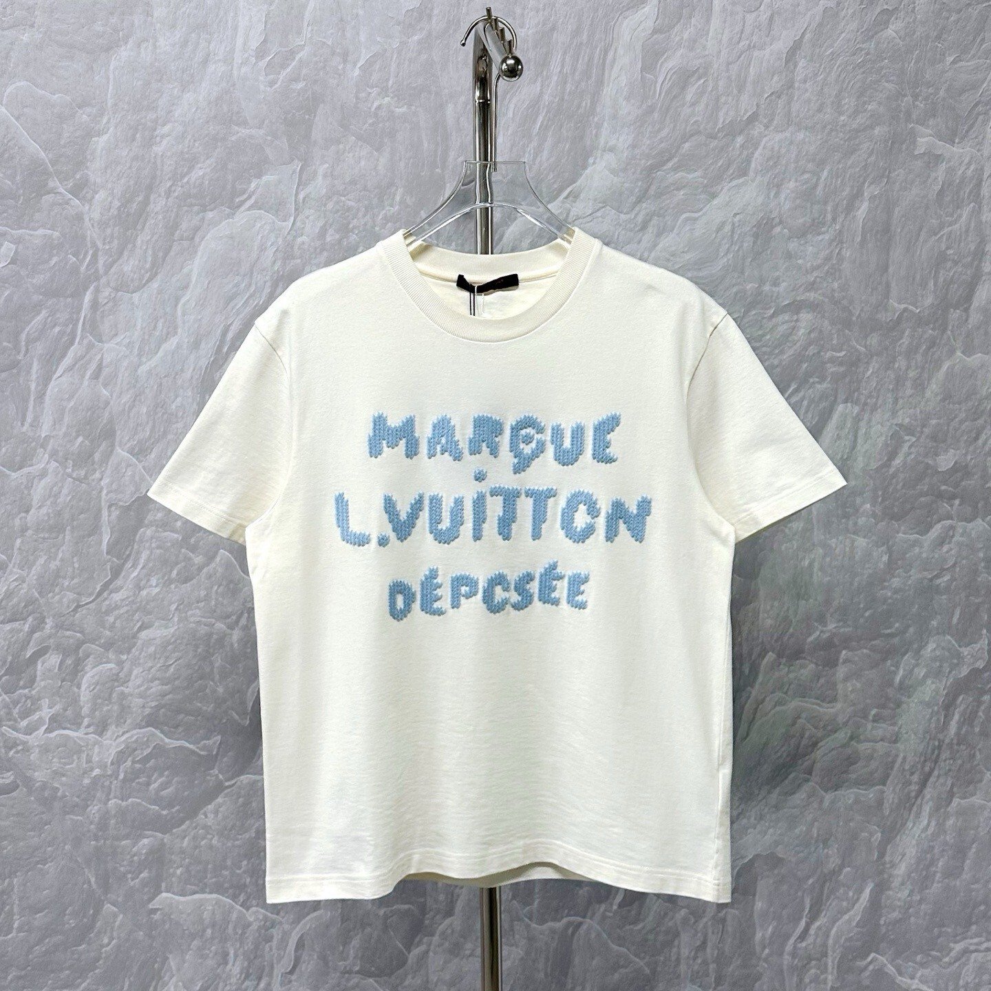 Louis Vuitton Letter Embroidery Short Sleeve