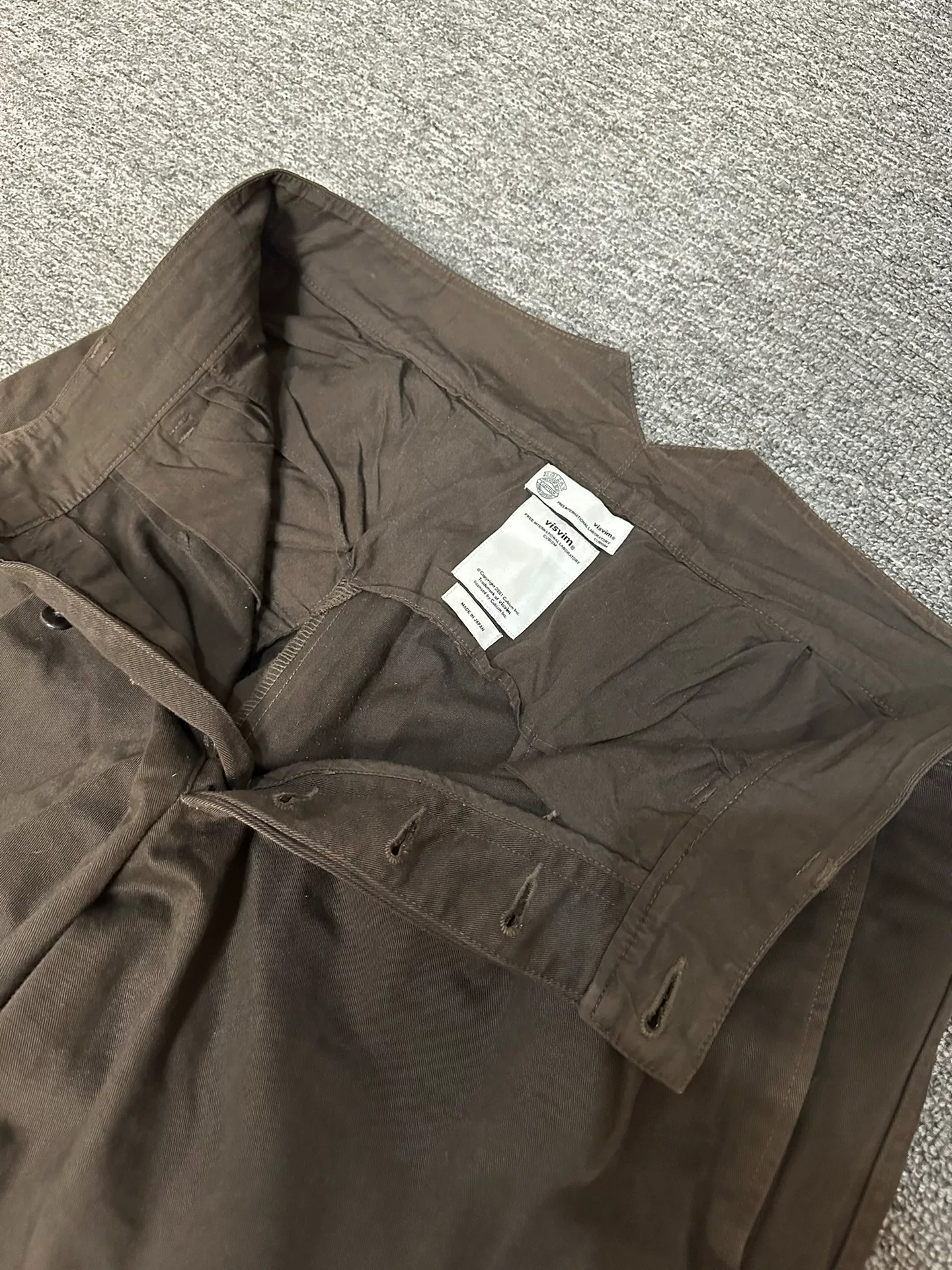visvim Vintage Giza Cotton Hakama — detail