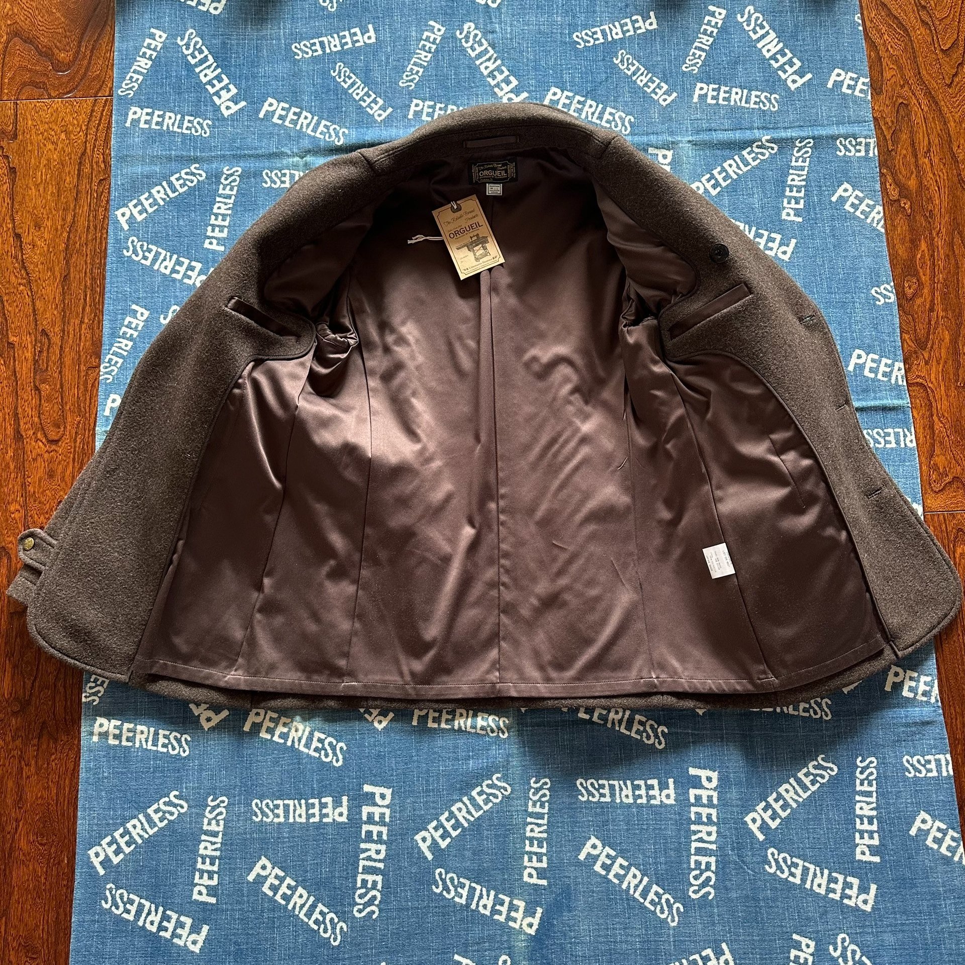 ORGUEIL Melton Peacoat Ulster Jacket — detail