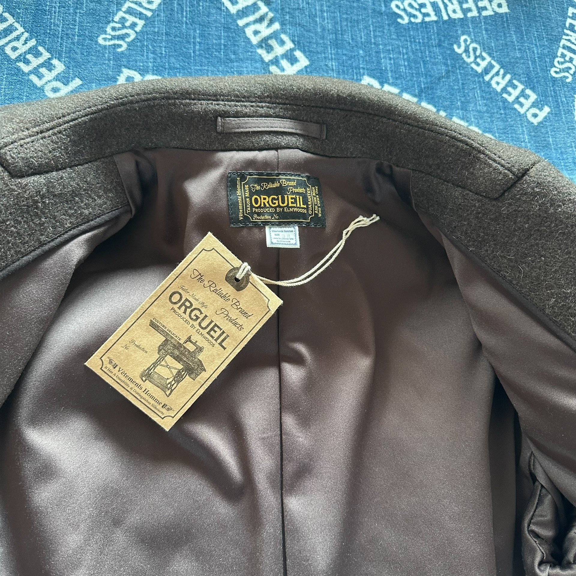 ORGUEIL Melton Peacoat Ulster Jacket — back