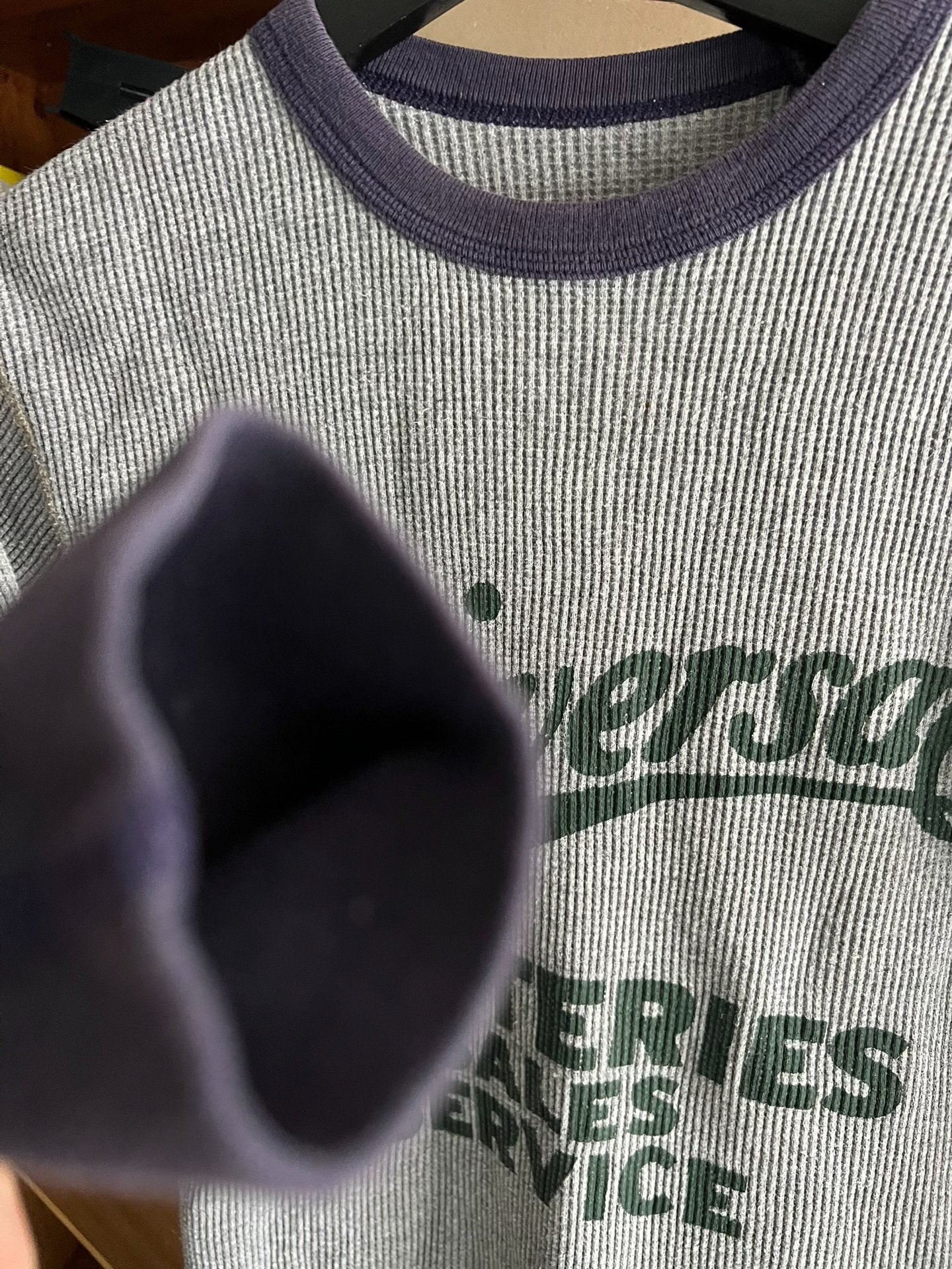 Freewheelers Rare Pig Logo Waffle Tee — label