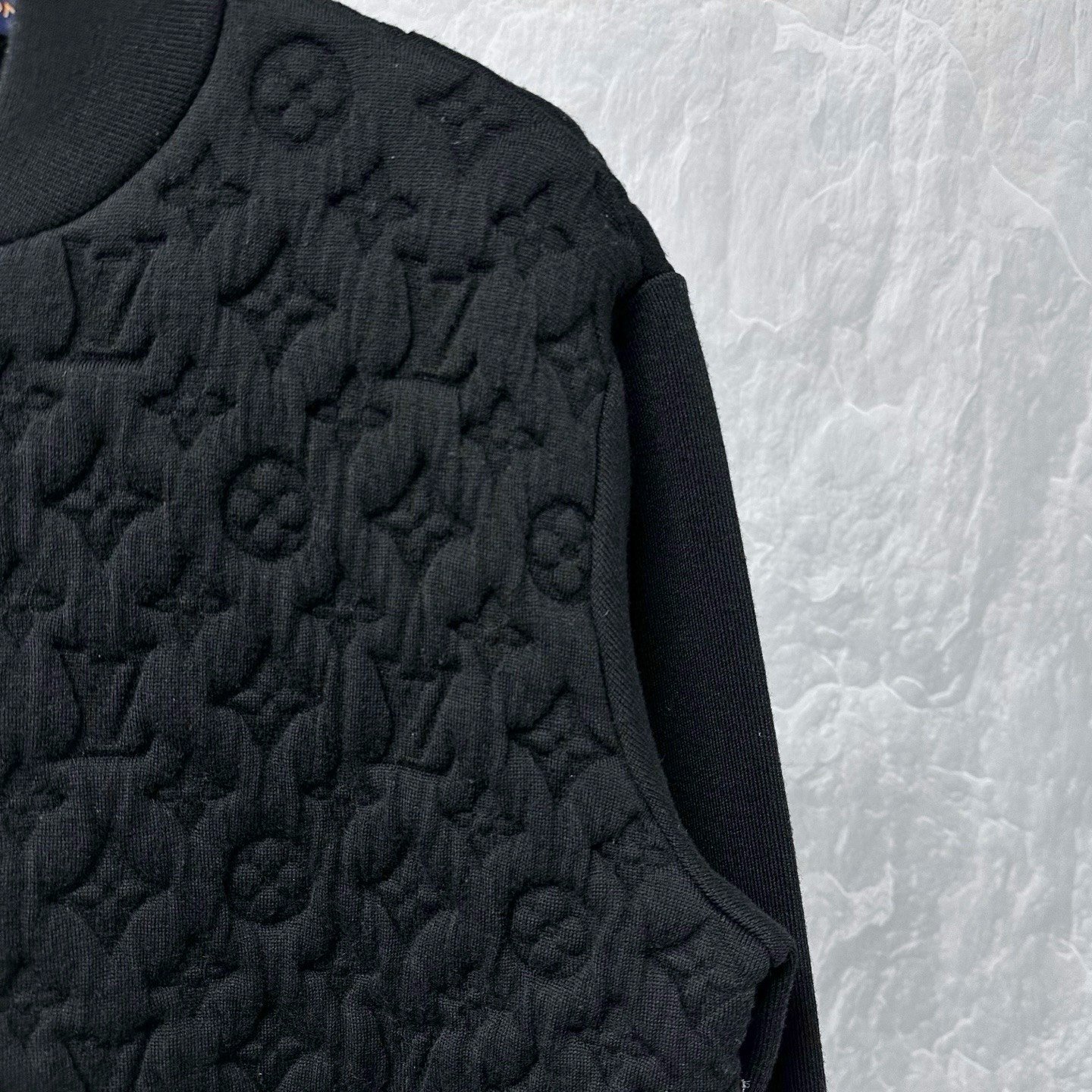 Louis Vuitton SS25 Embossed Knit Zip Jacket — back