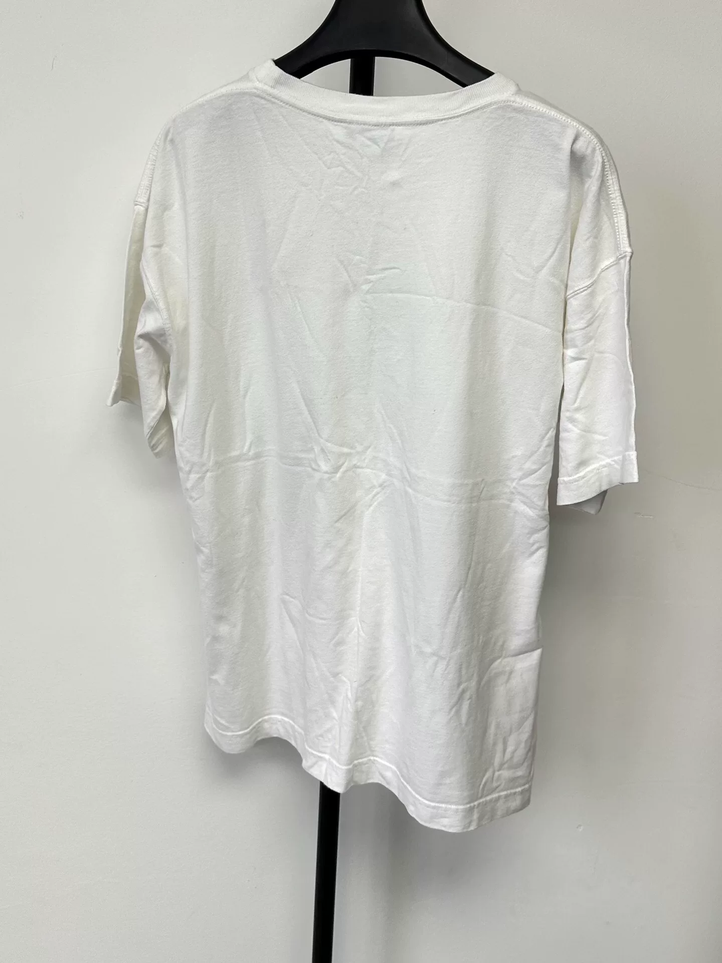 Balenciaga Red Letter Print Cotton T-shirt — front