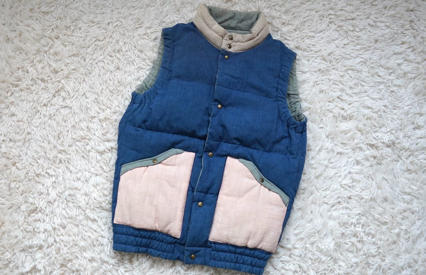 VISVIM Indigo Natural Dye Padded Vest