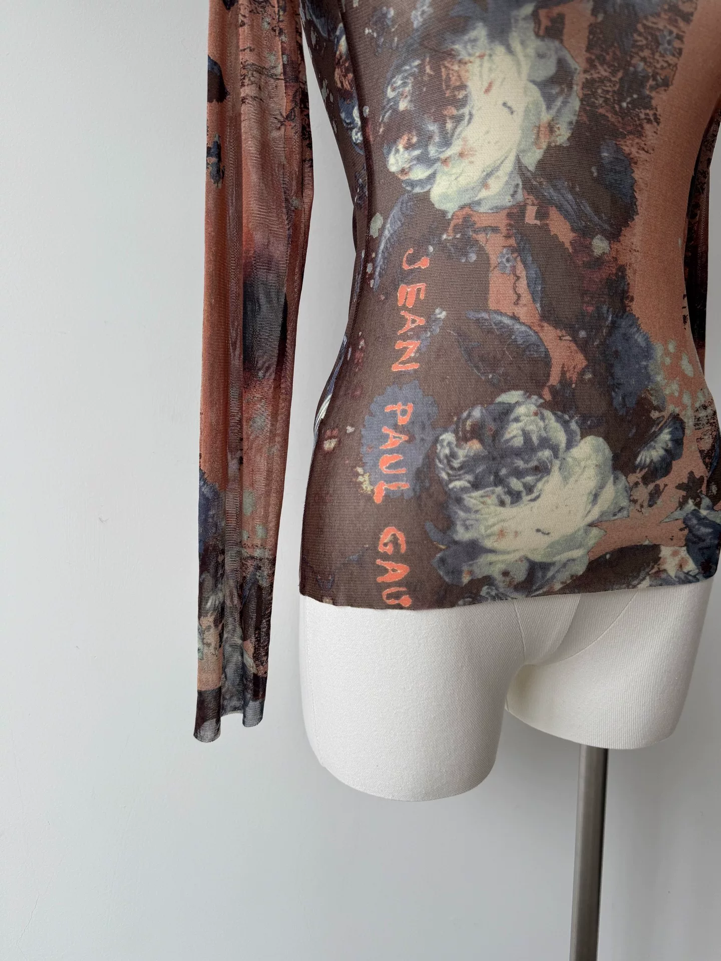 Jean Paul Gaultier Showpiece Sheer Mesh Top — back