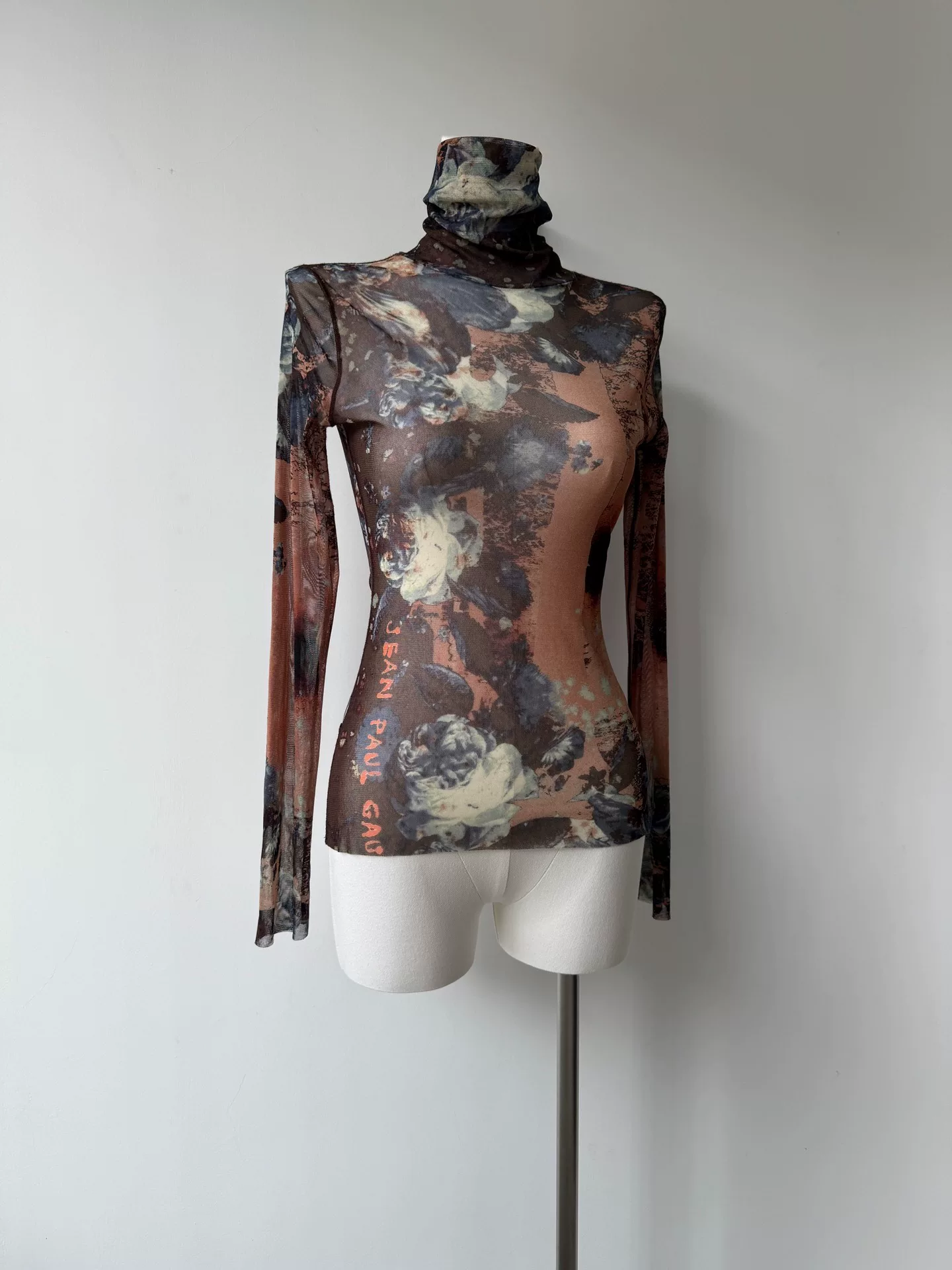 Jean Paul Gaultier Showpiece Sheer Mesh Top — detail