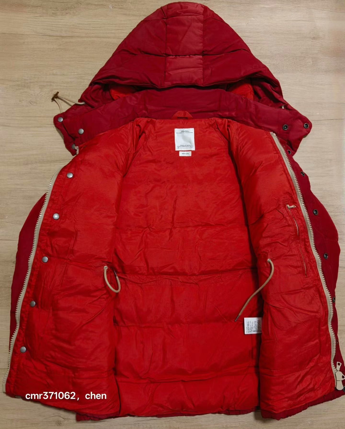 visvim 19aw Kenai Down Jacket Overdye — label