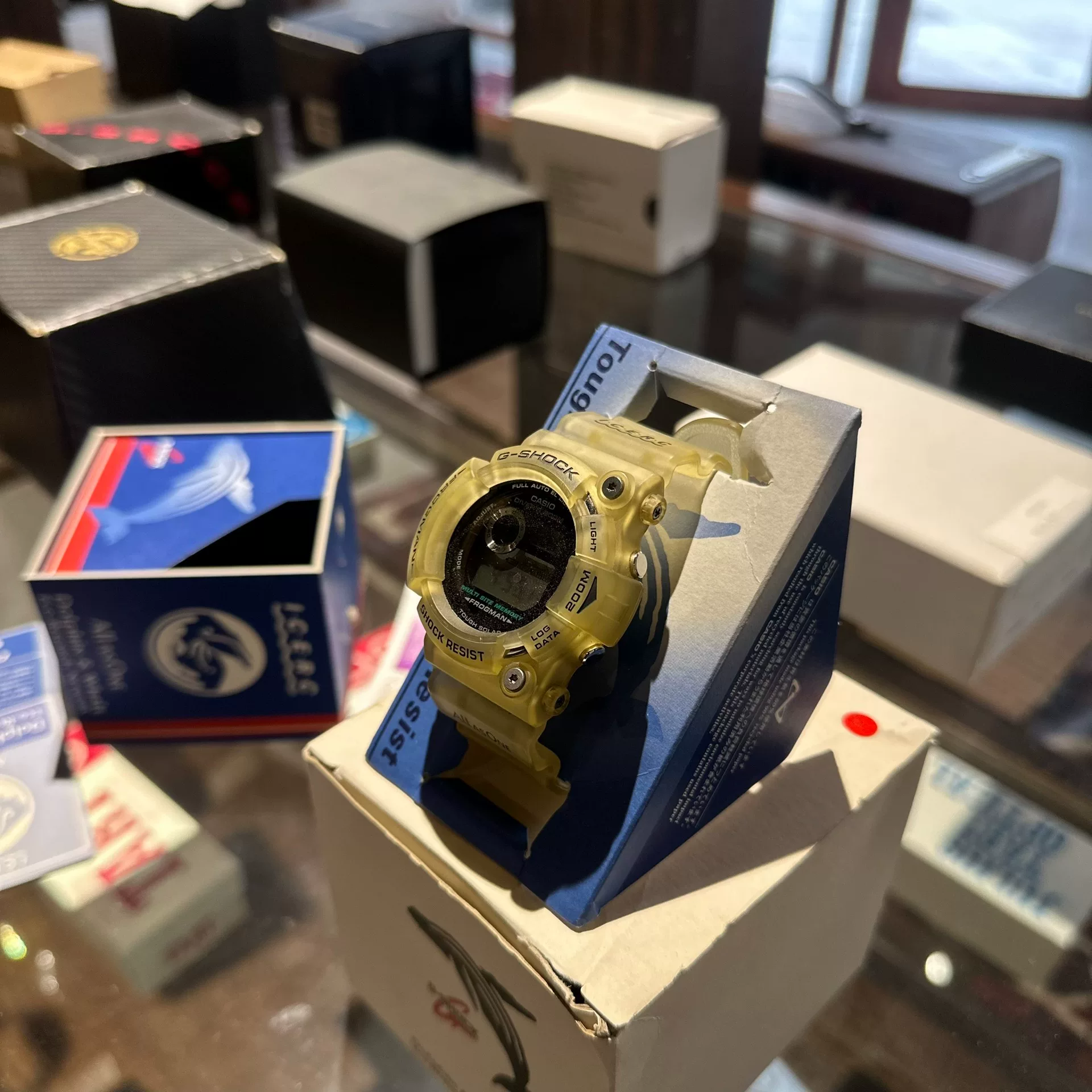 Casio GW-225A 25th Anniversary Transparent Frogman — front