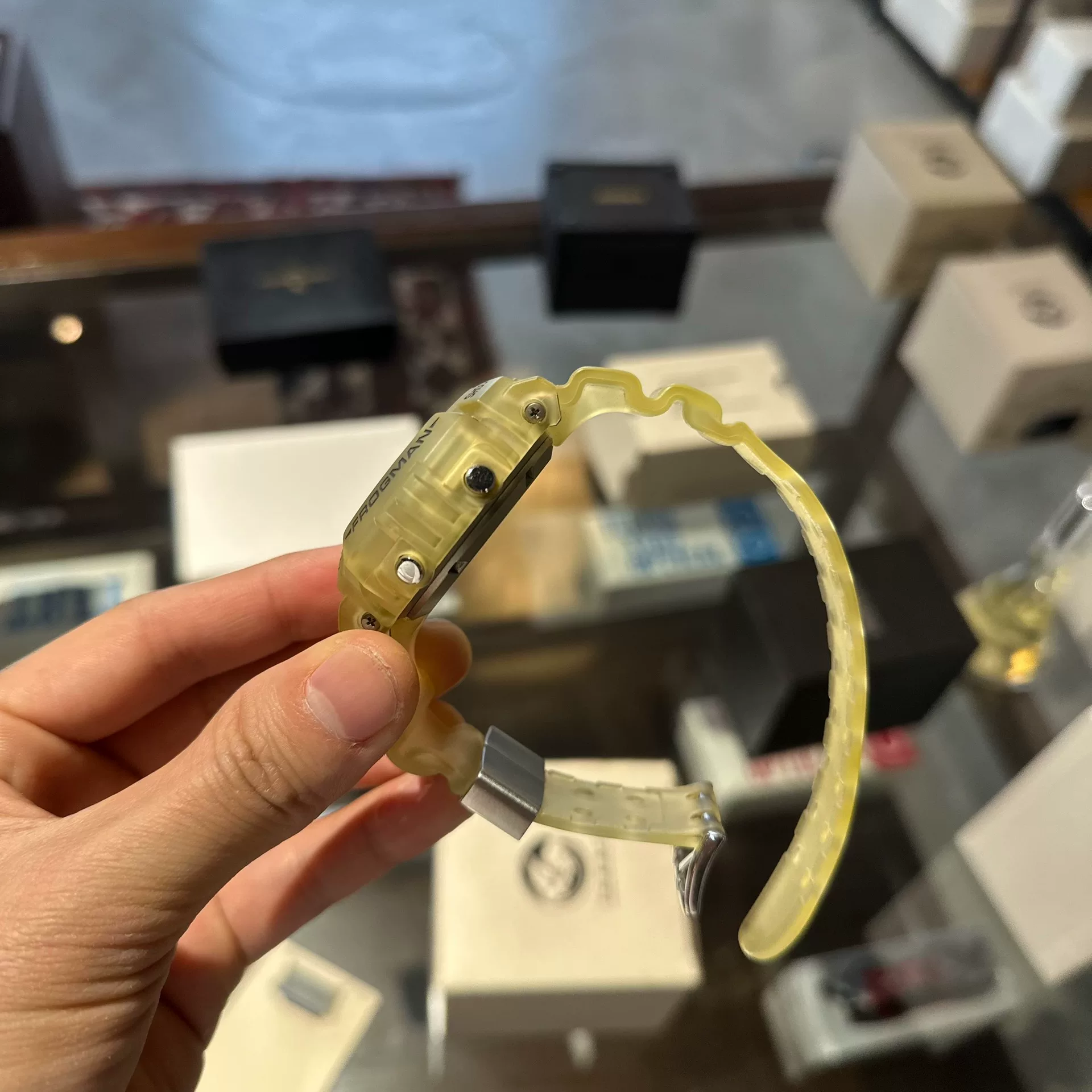 Casio GW-225A 25th Anniversary Transparent Frogman — back