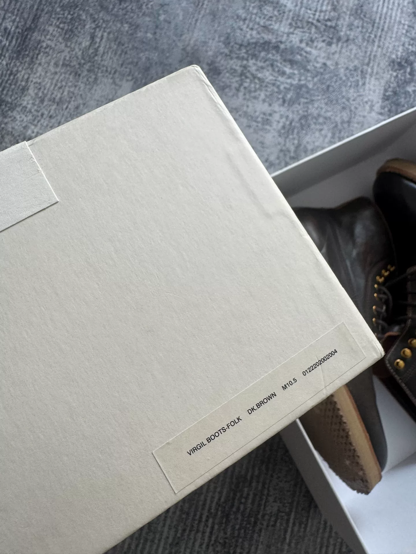 VISVIM 22AW VIRGIL BOOTS — label