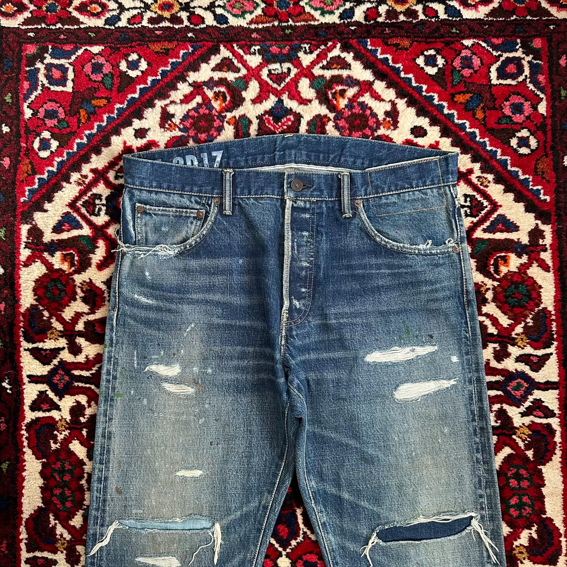 visvim 19AW Journeyman Wide Mud Jeans — back