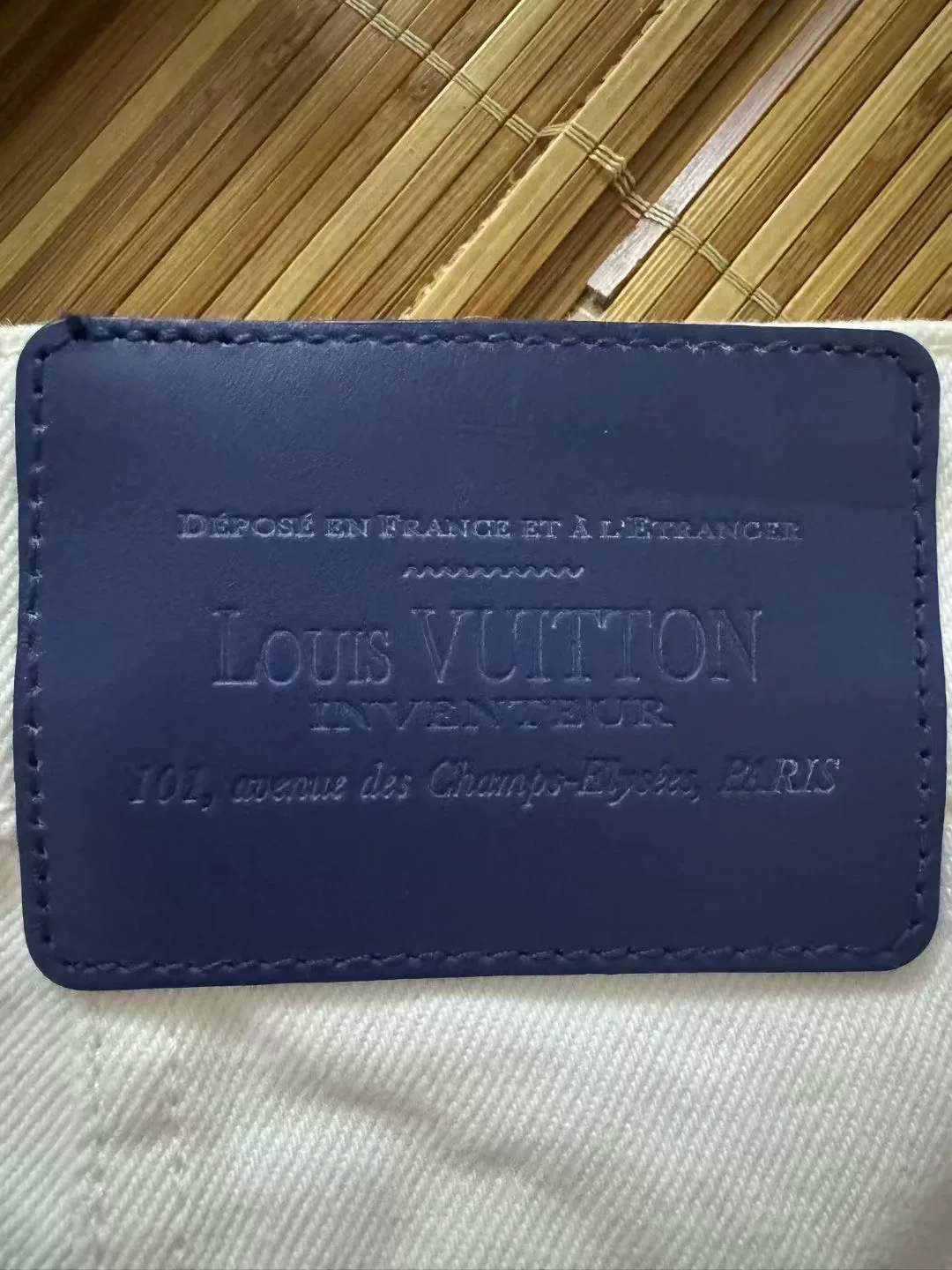 Louis Vuitton White Monogram Pocket Denim Skirt — detail