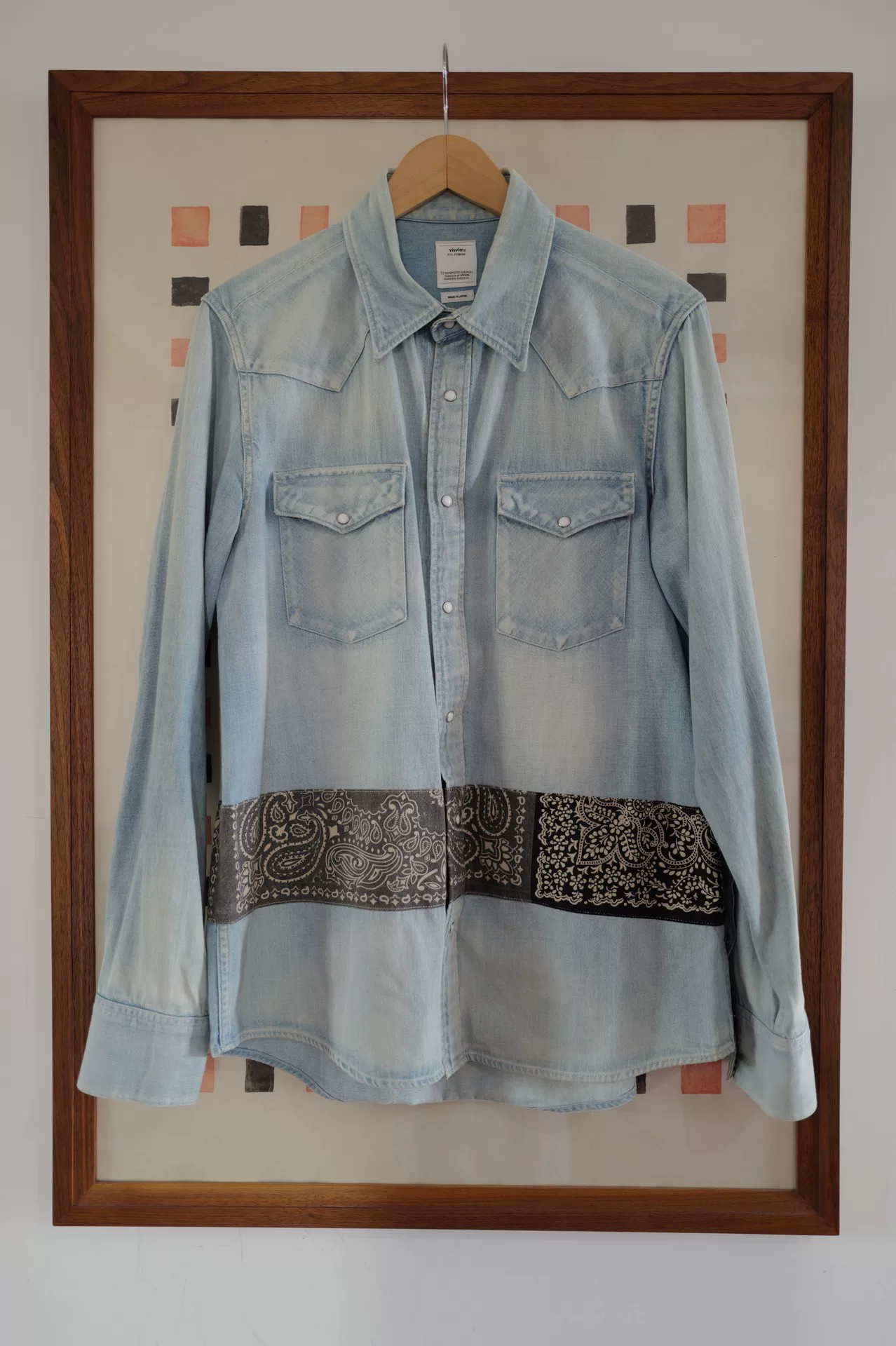 visvim 18 Spot Black Bandana Denim Shirt