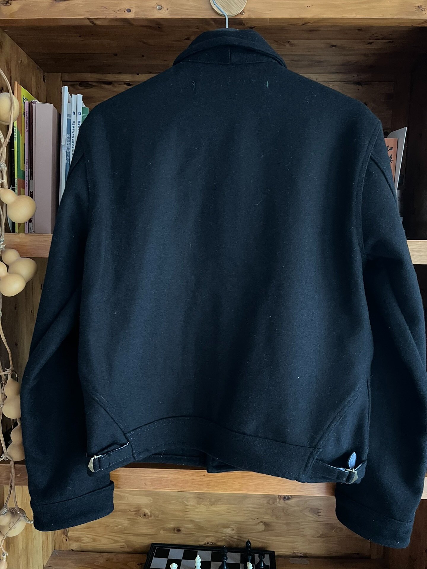 Scarti Lab Black Shawl Collar Wool Jacket — label