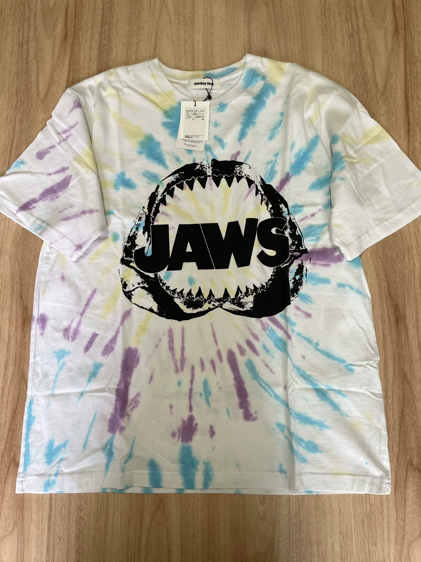 Monkey Time JAWS Tie-Dye Short-Sleeve T-Shirt — detail