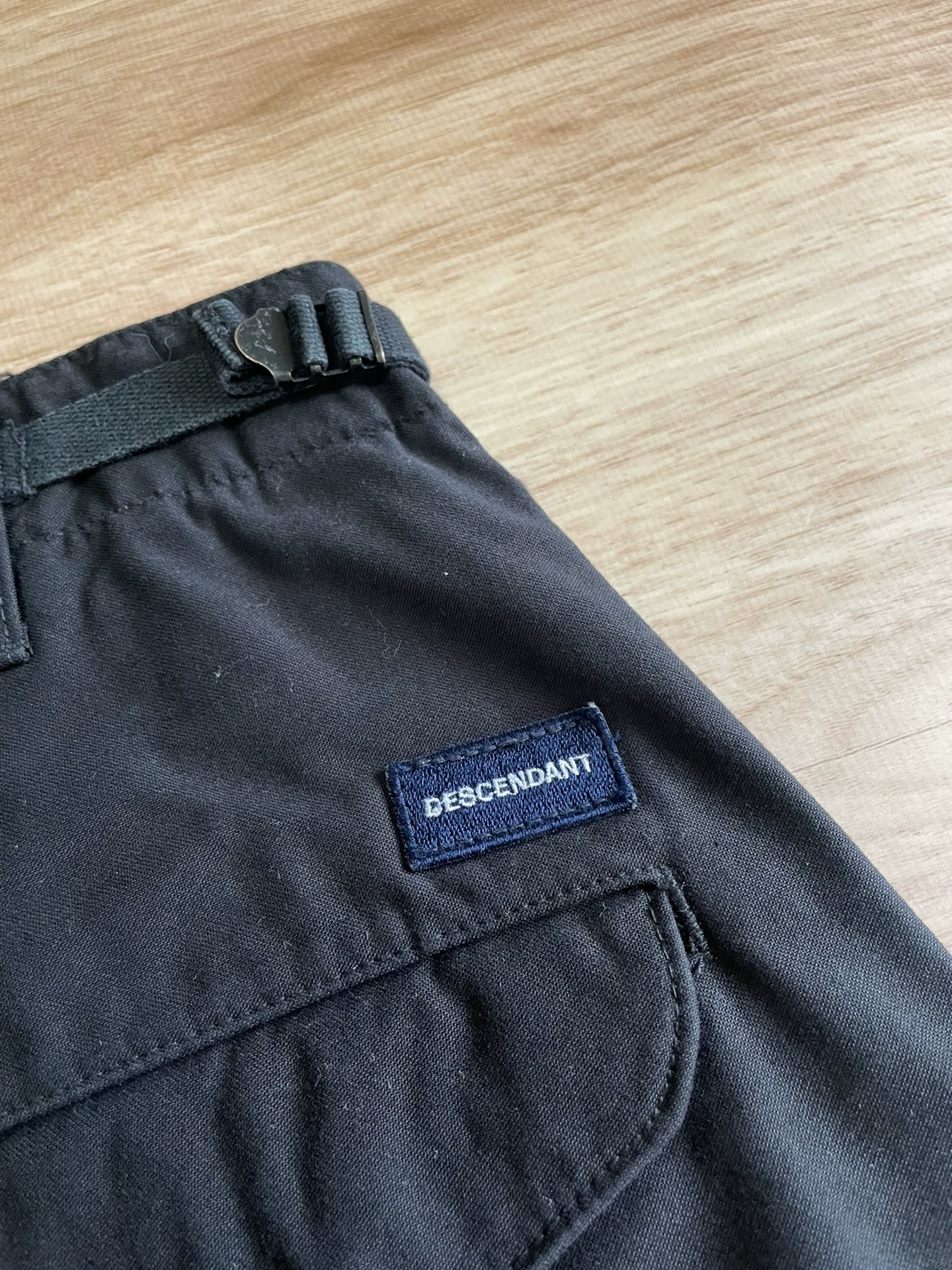 Descendant D-65M Satin Shorts 17SS — label