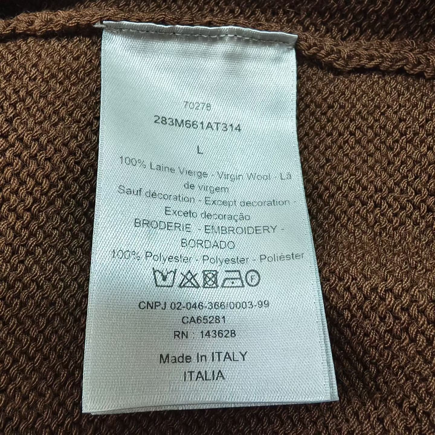 DIOR x Travis Scott Demon Embroidery Sweater — label