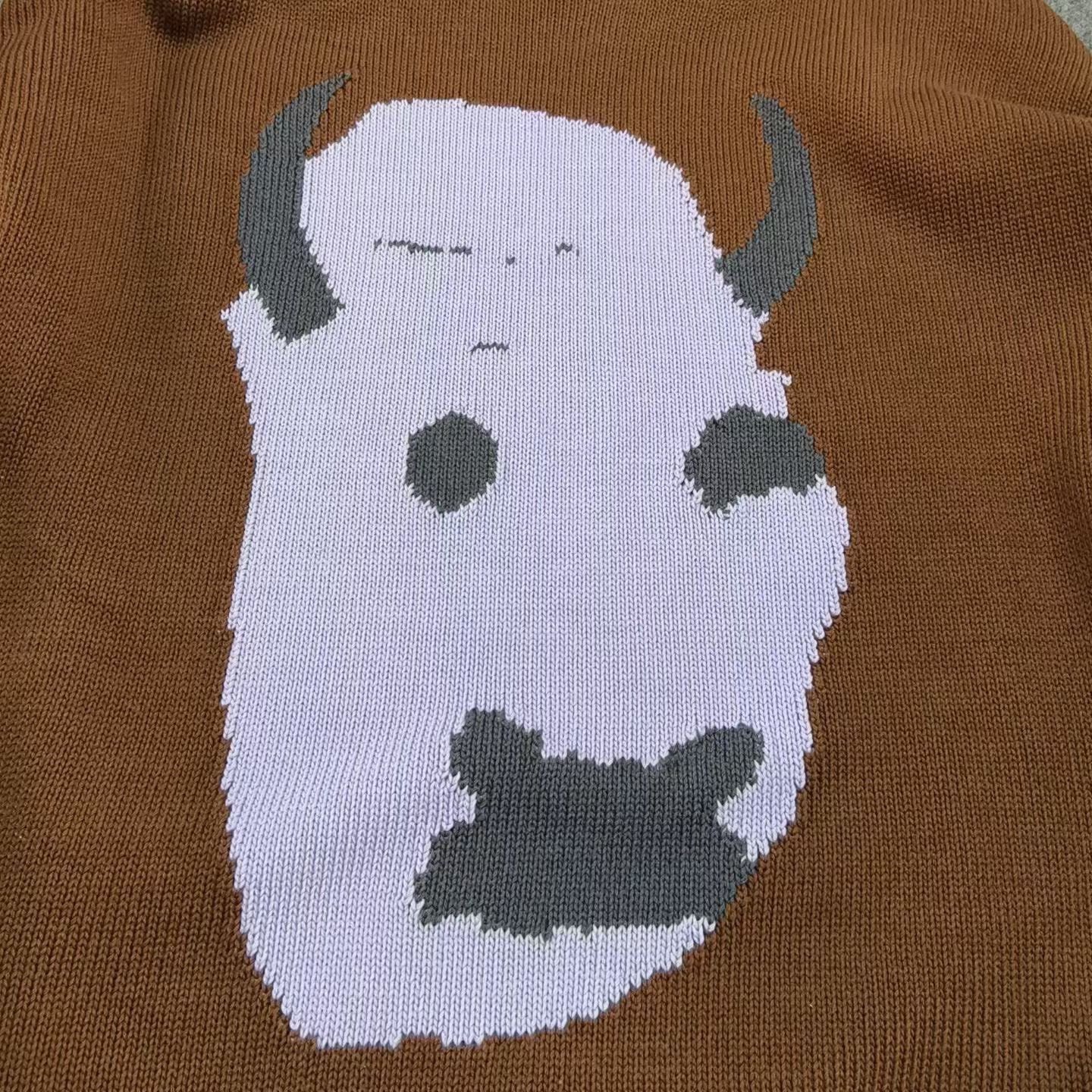 DIOR x Travis Scott Demon Embroidery Sweater — detail