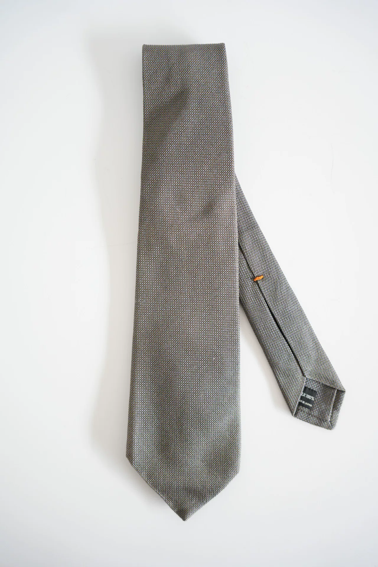 Yohji Yamamoto Gray White Dot Silk Tie