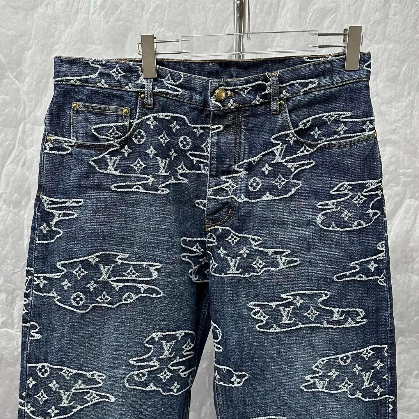 Louis Vuitton Nigo FW25 Cloud Jacquard Denim Jacket — front