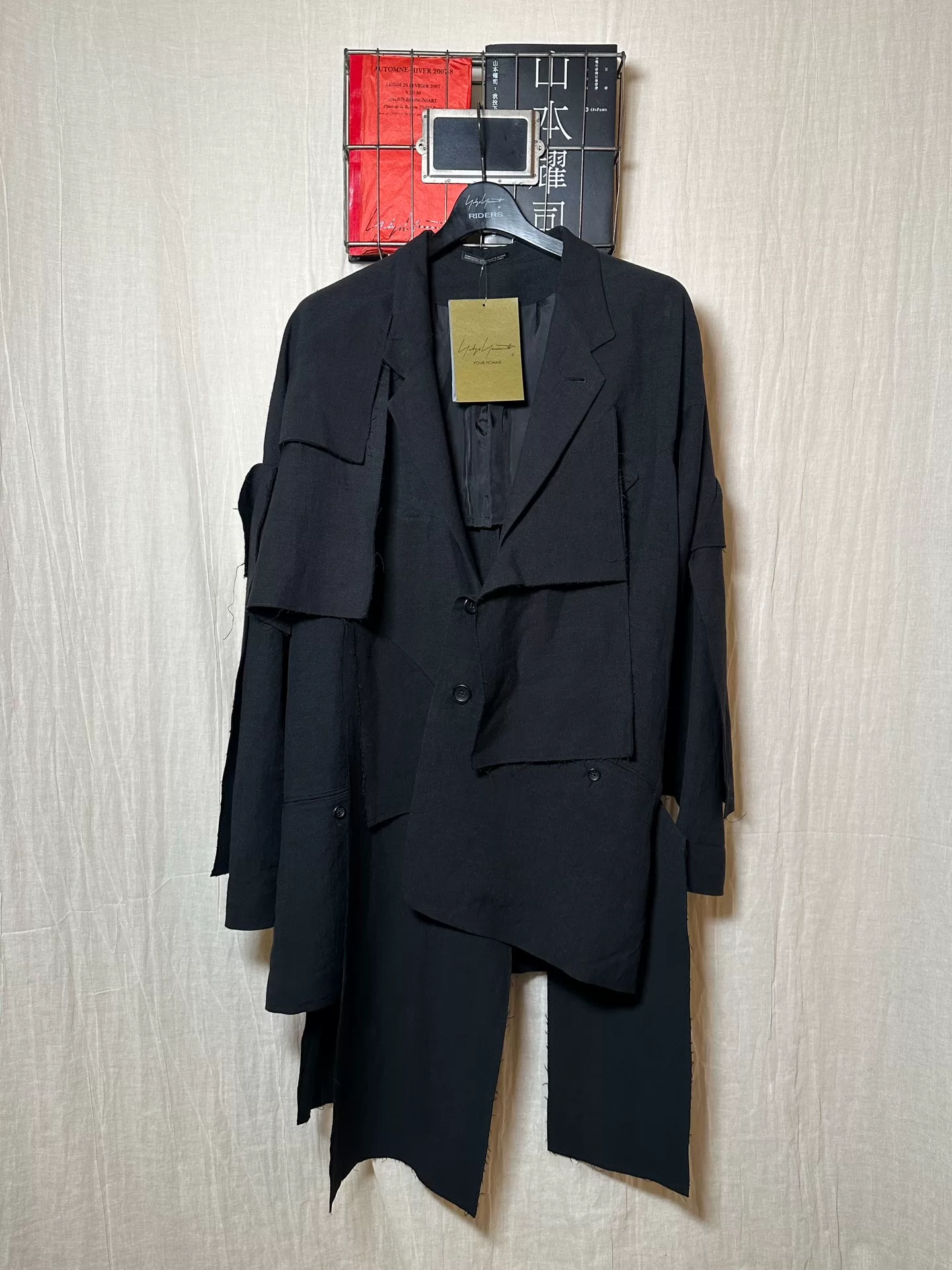 Yohji Yamamoto 24SS Asymmetrical Coat — detail