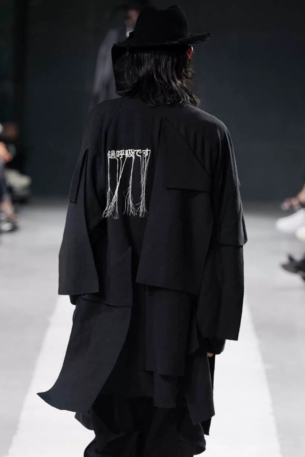 Yohji Yamamoto 24SS Asymmetrical Coat — back