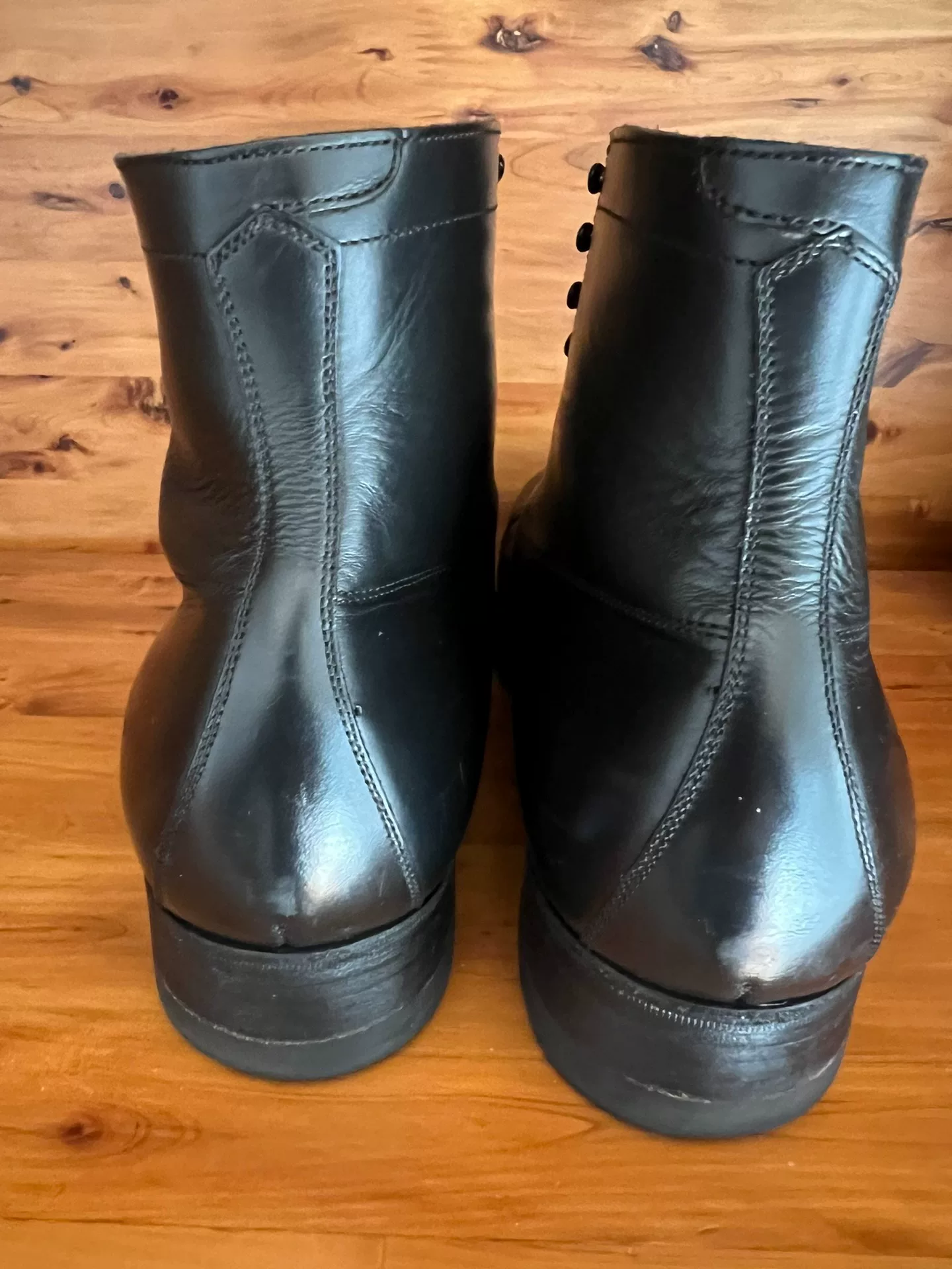 BLACK SIGN Army Mid Cut Paratrooper Boots — label